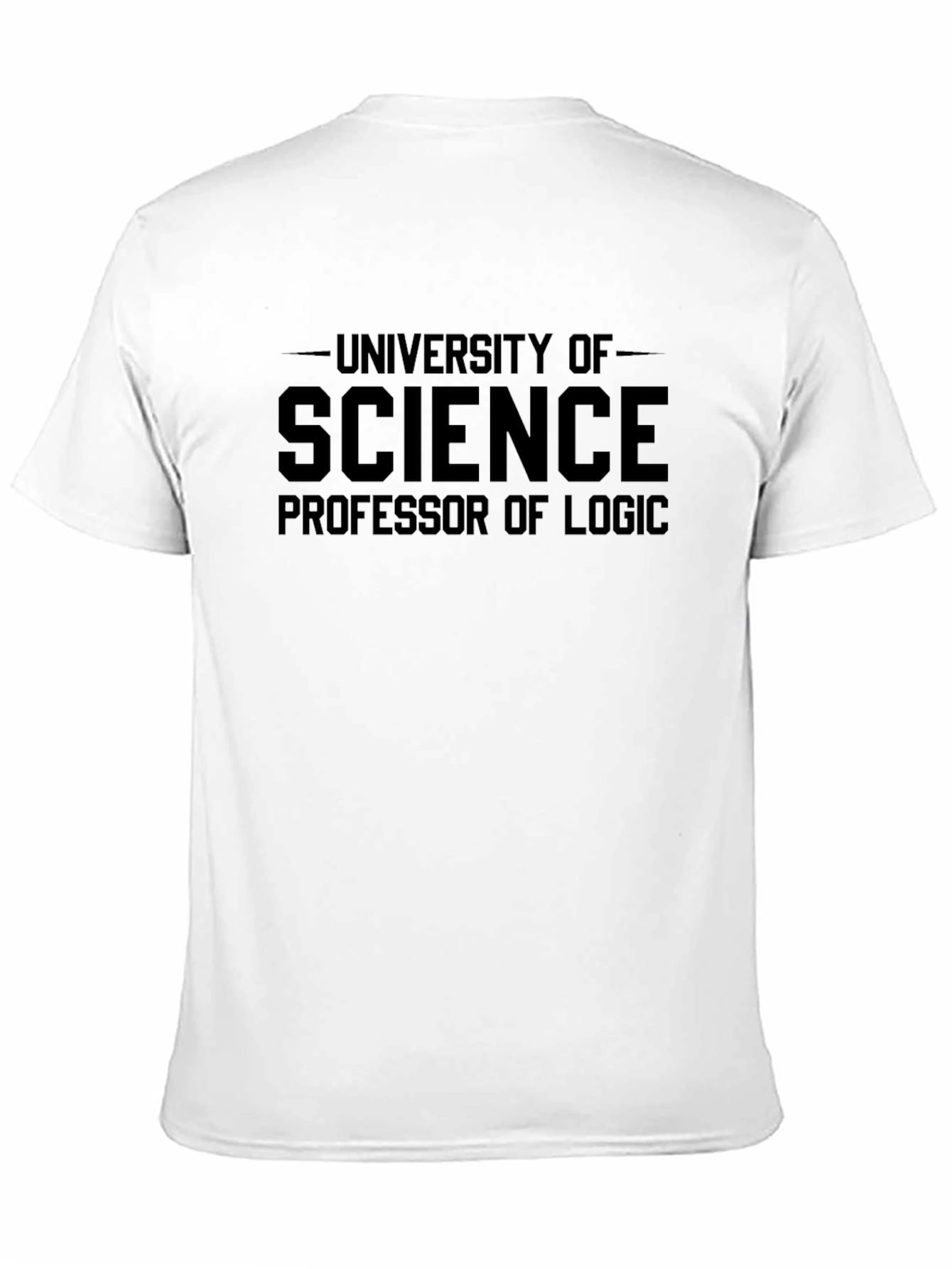 University of Science Professor of Logic Black T-Shirt