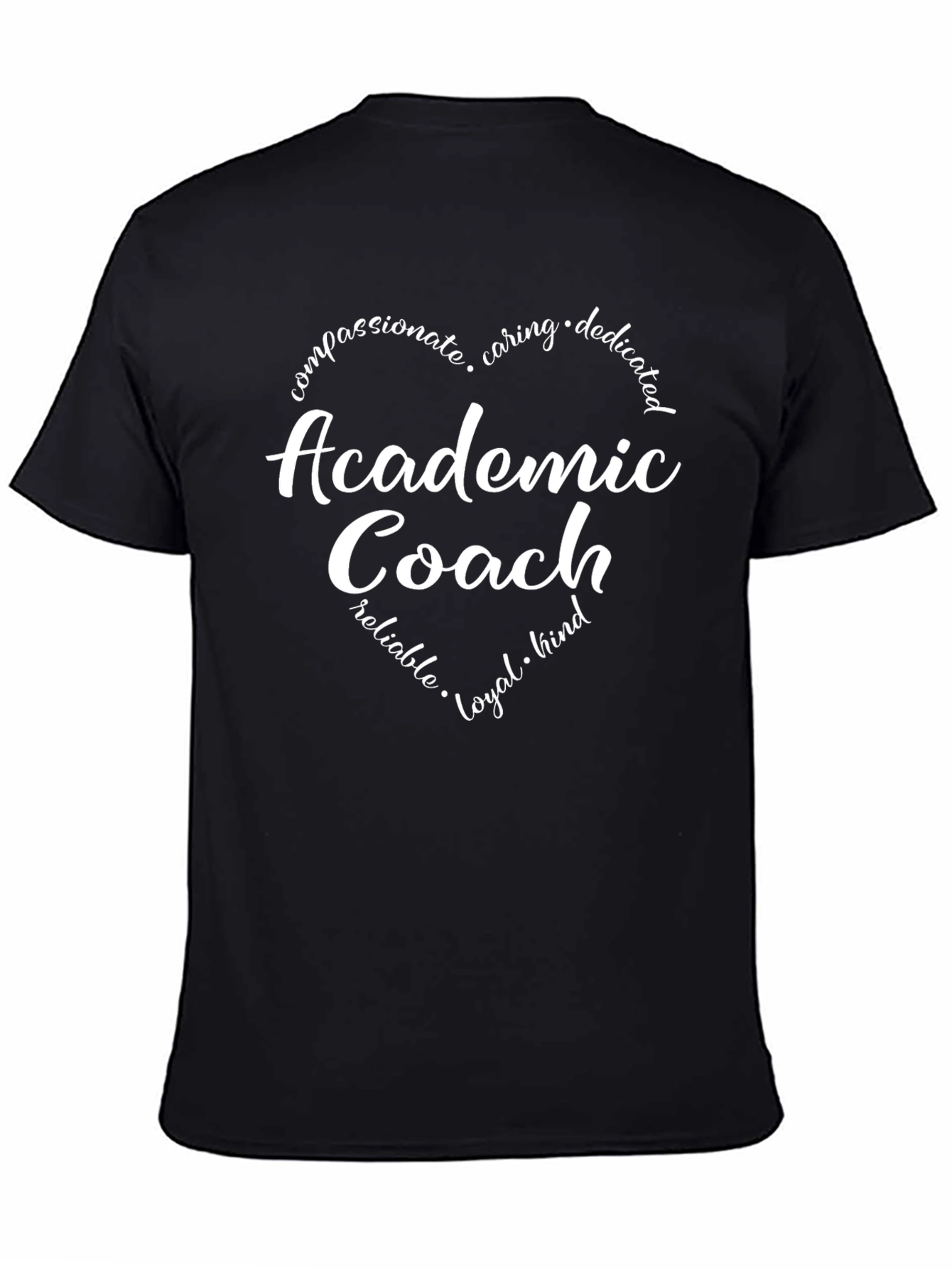Academic Coach Heart T-Shirt - Compassionate Teacher Tee