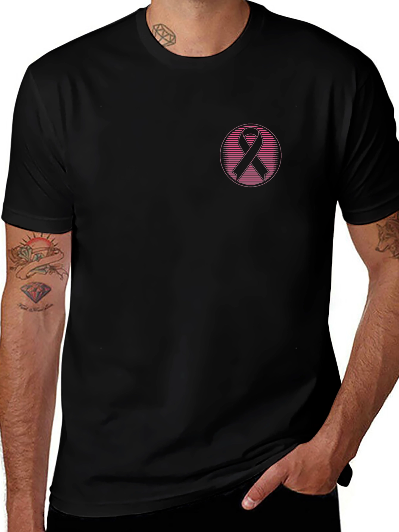 Ribbon Graphic Tee - Black