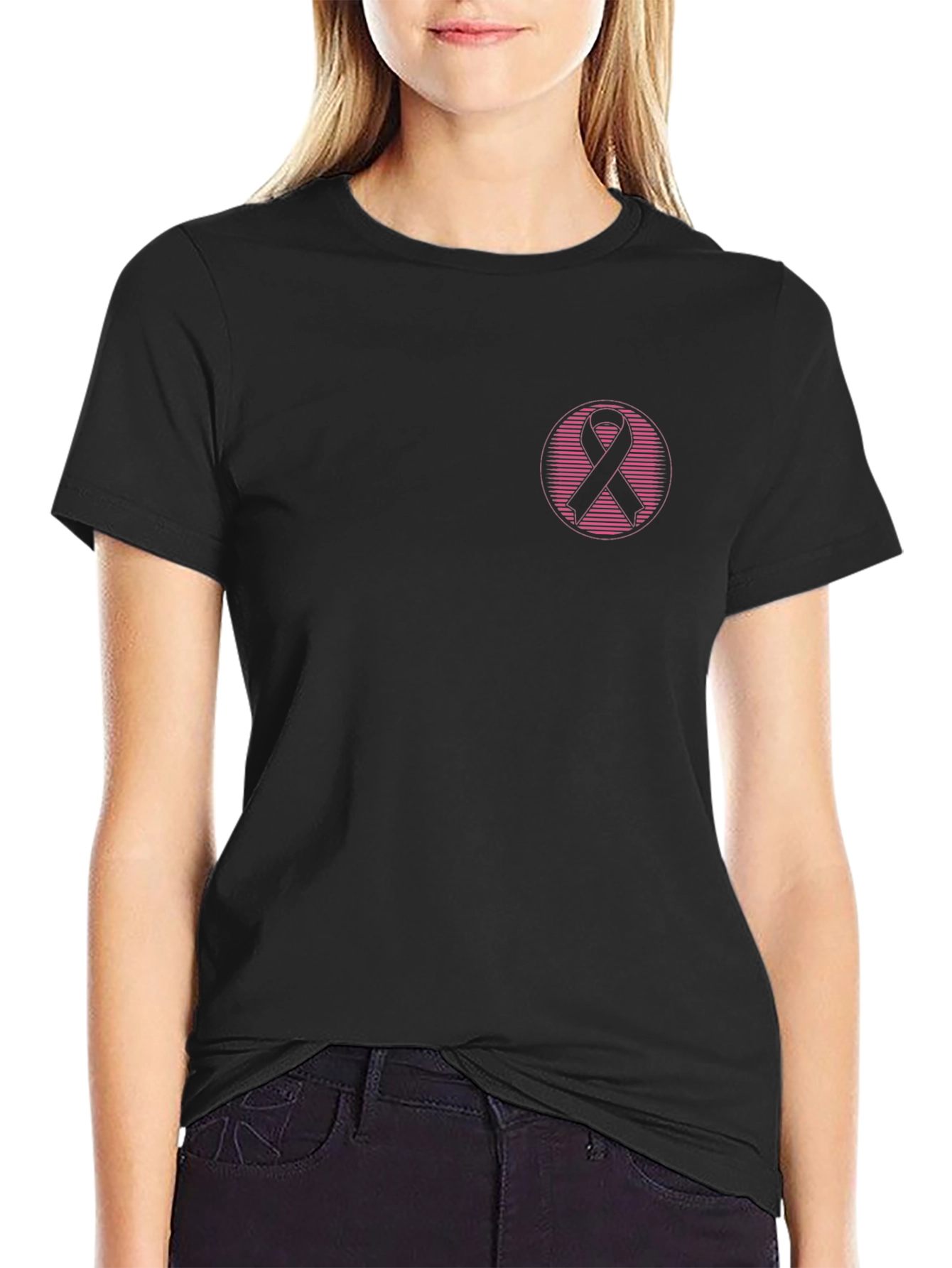 Ribbon Graphic Tee - Black