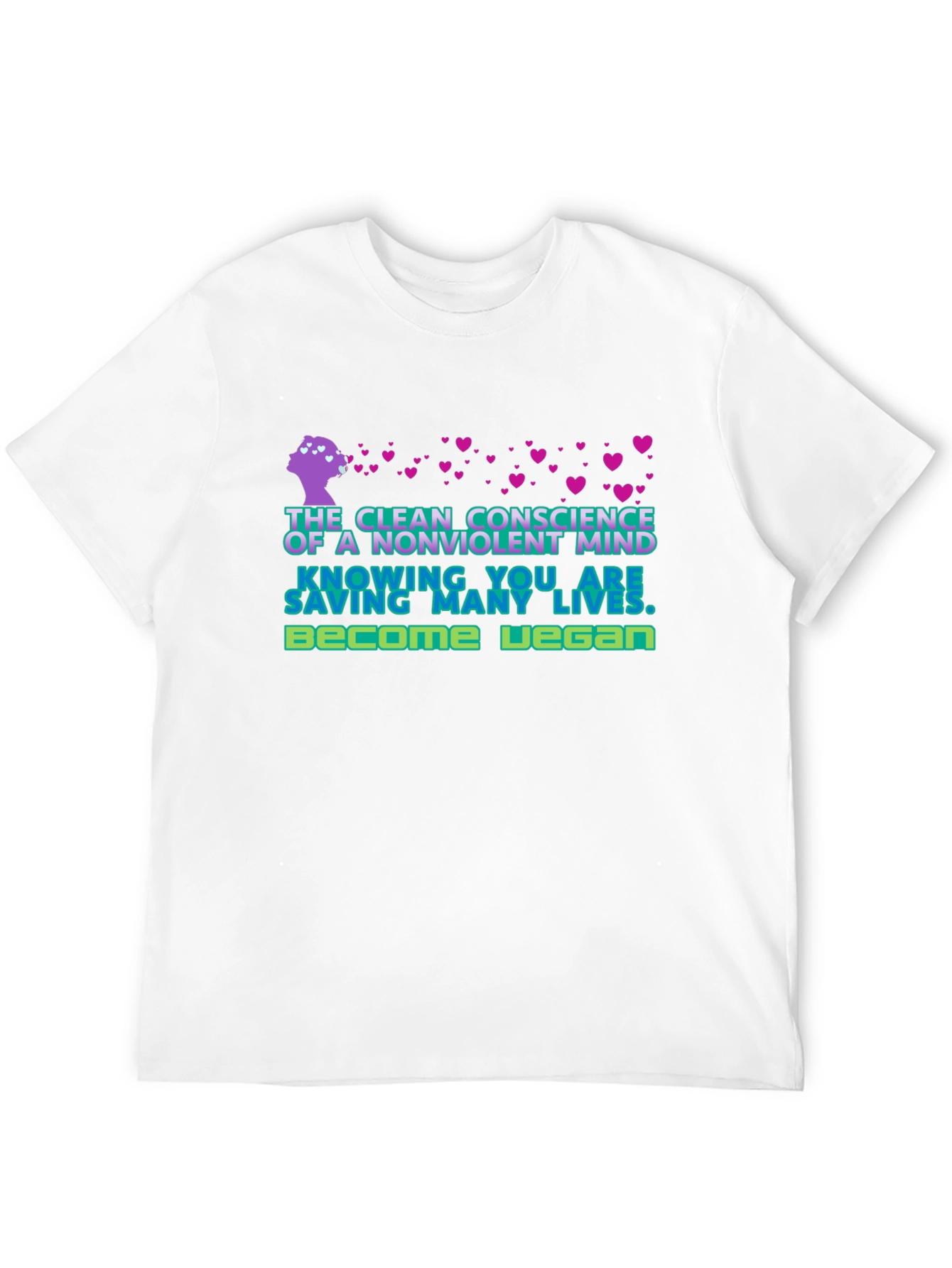 Vegan T-Shirt: Clean Conscience Nonviolent Mind Tee
