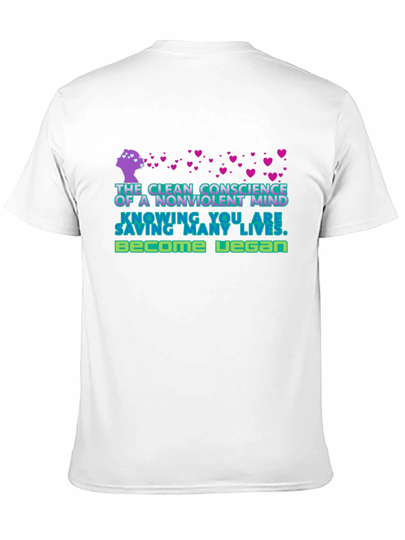 Vegan T-Shirt: Clean Conscience Nonviolent Mind Tee