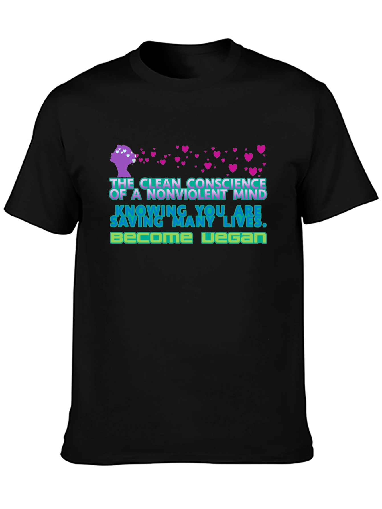 Vegan T-Shirt: Clean Conscience Nonviolent Mind Tee