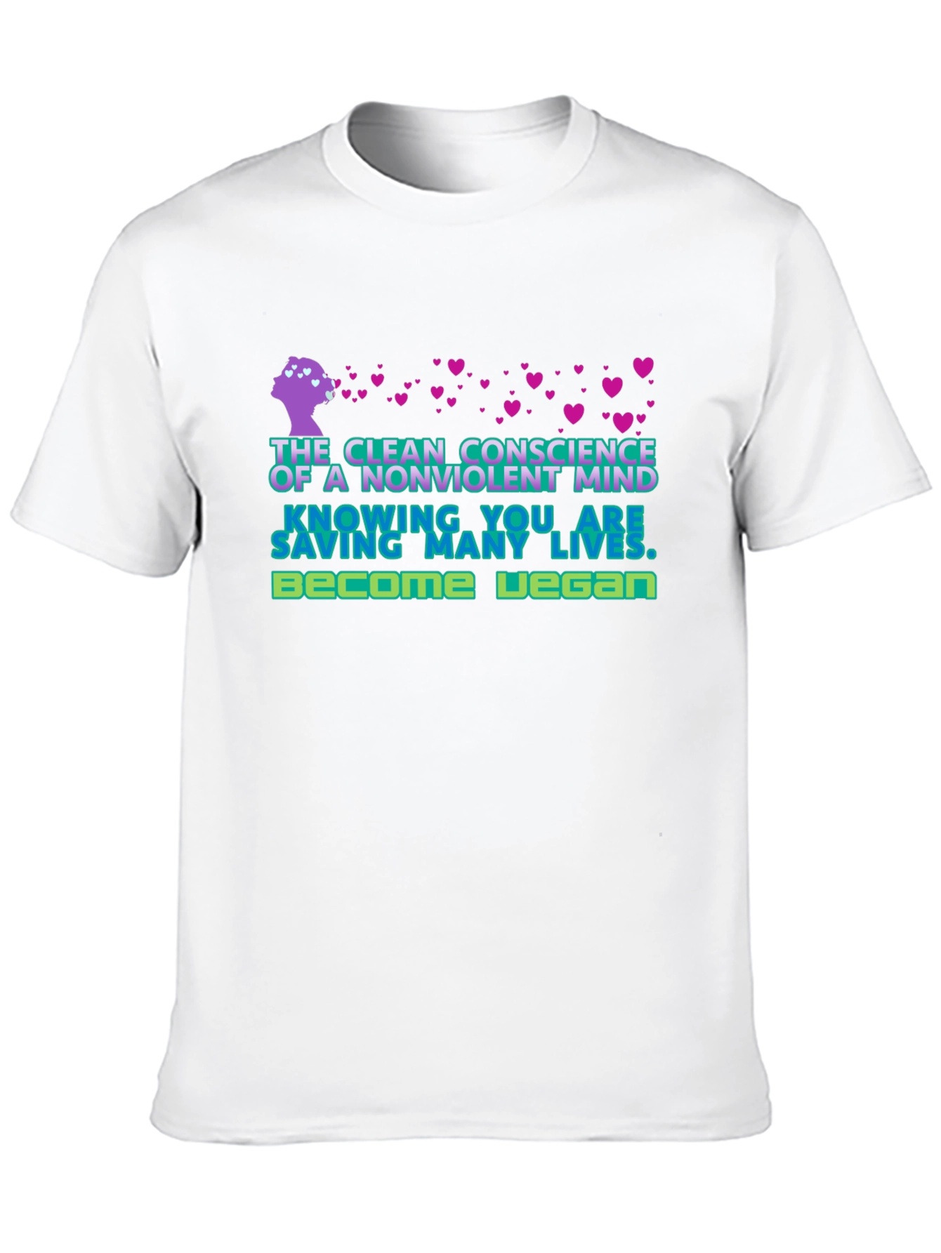 Vegan T-Shirt: Clean Conscience Nonviolent Mind Tee