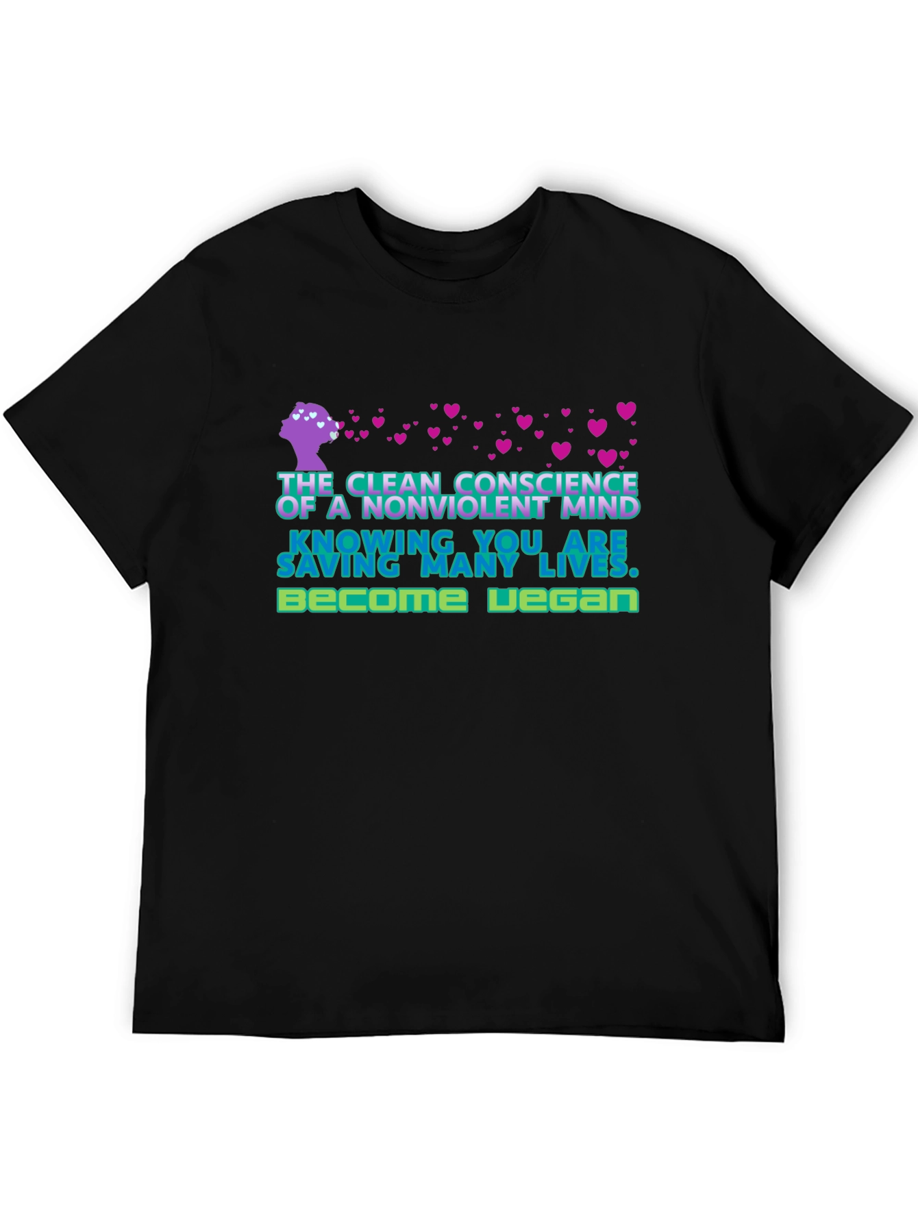 Vegan T-Shirt: Clean Conscience Nonviolent Mind Tee