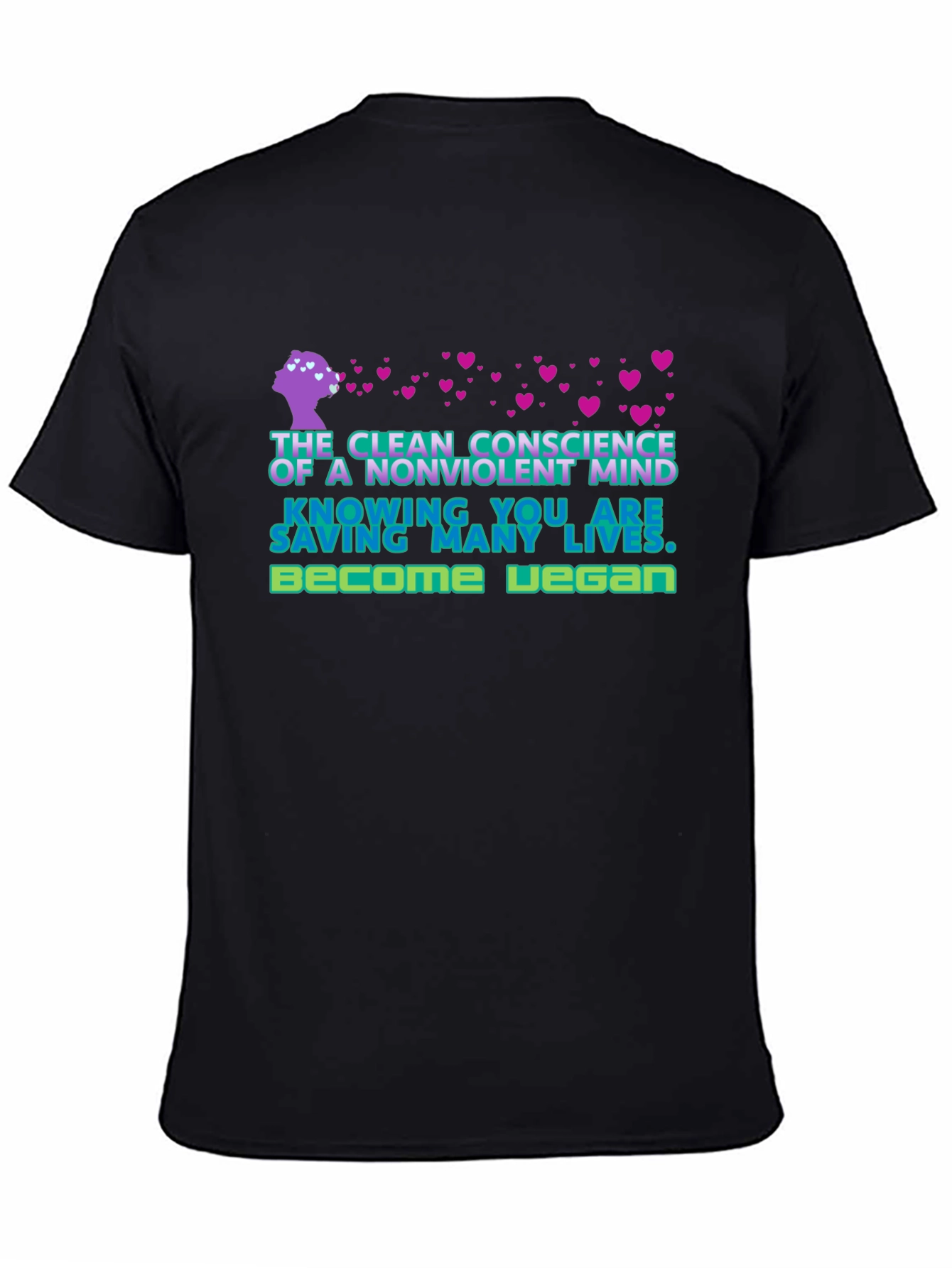 Vegan T-Shirt: Clean Conscience Nonviolent Mind Tee