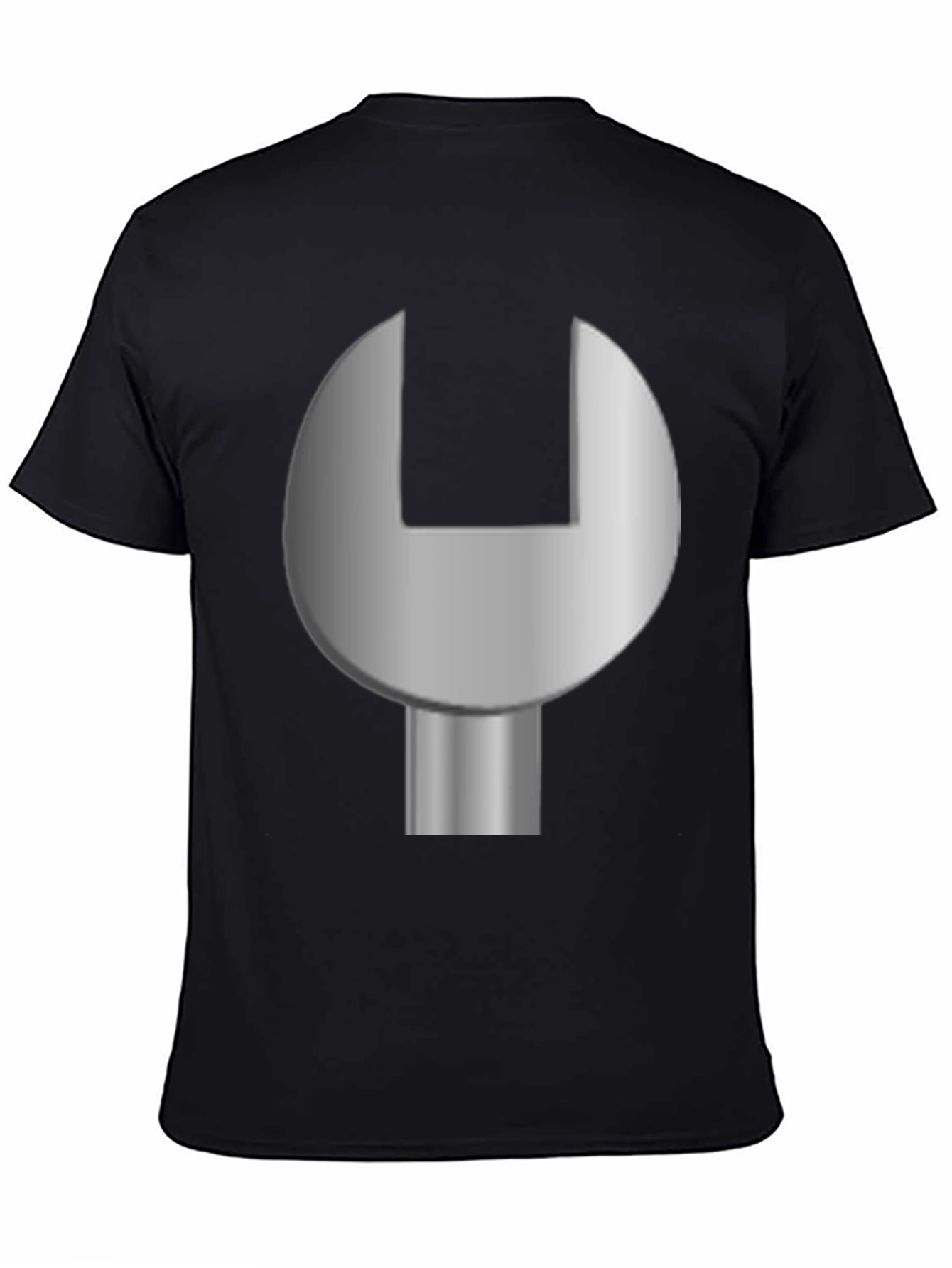Mechanic Wrench Graphic T-Shirt - Black Cotton Tee