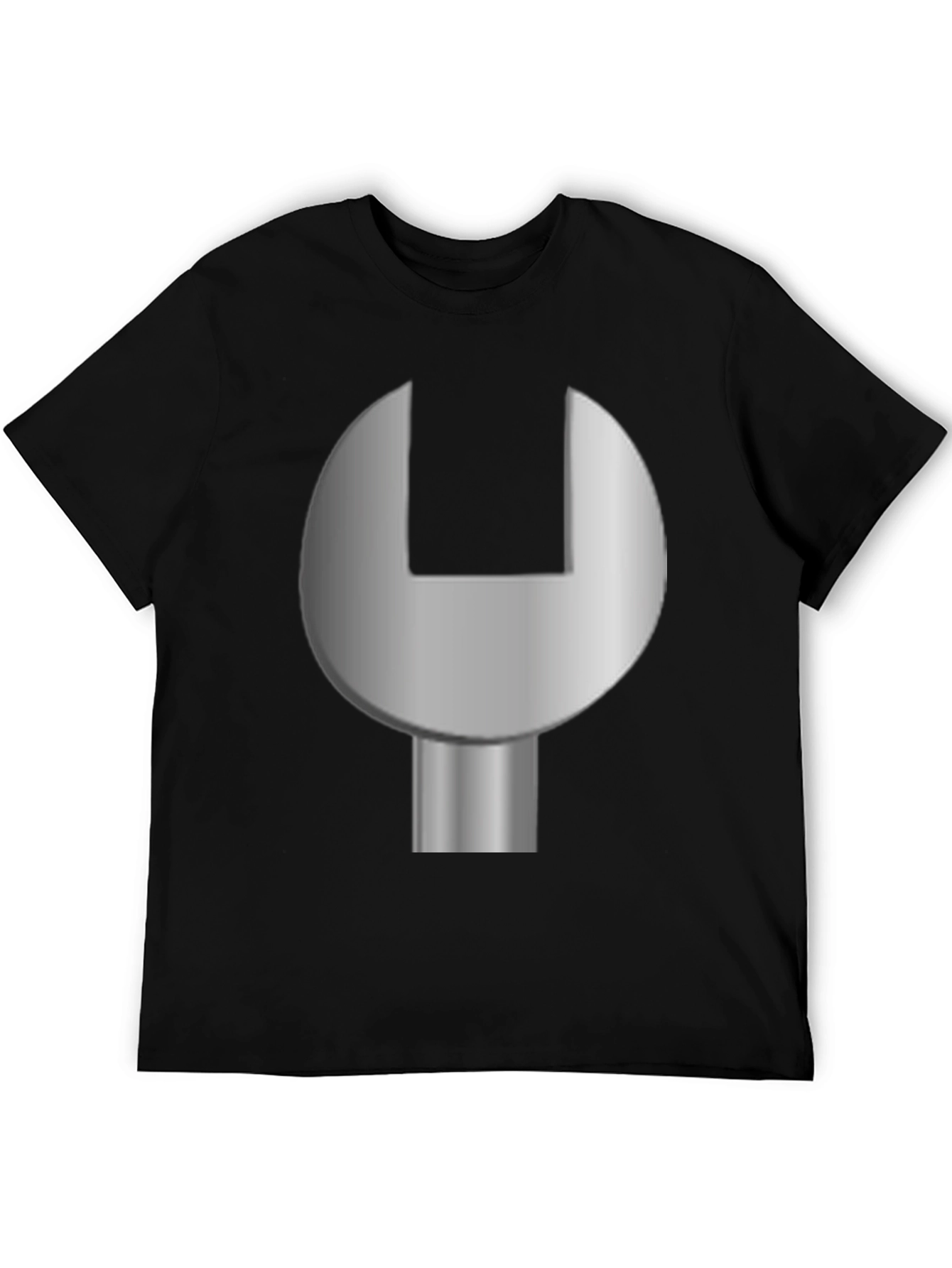 Mechanic Wrench Graphic T-Shirt - Black Cotton Tee