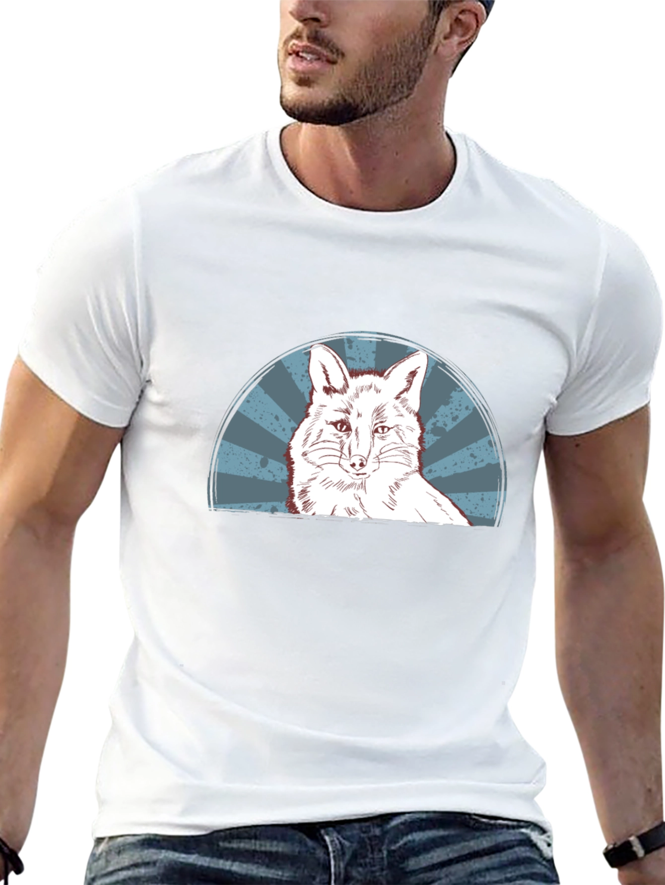Cool Fox Graphic Tee - Mens Black T-Shirt