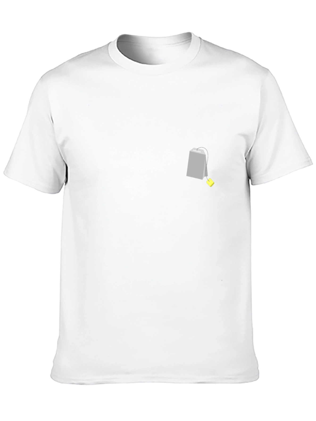 Mens Black Graphic Tee - Teabag Design