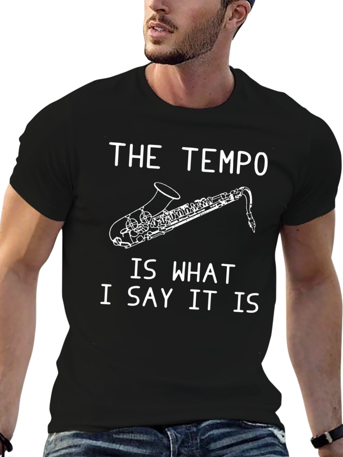 The Tempo Saxophone Graphic T-Shirt - Music Lover Tee
