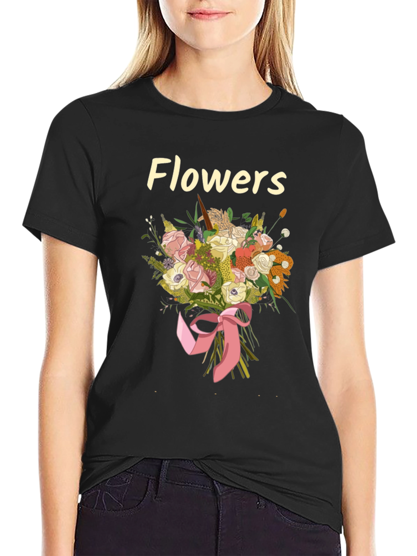 Floral Bouquet T-Shirt - Stylish Graphic Tee