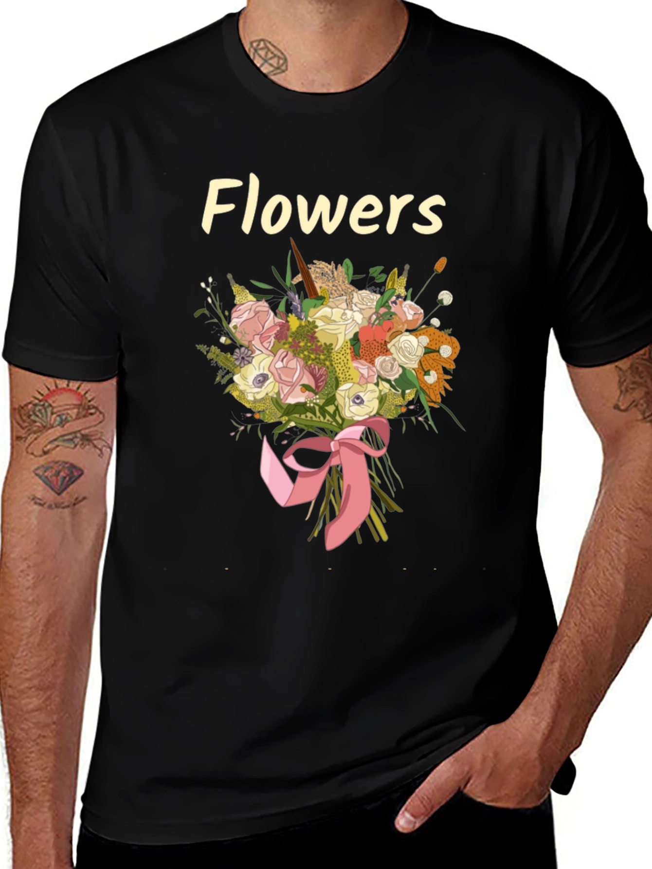 Floral Bouquet T-Shirt - Stylish Graphic Tee