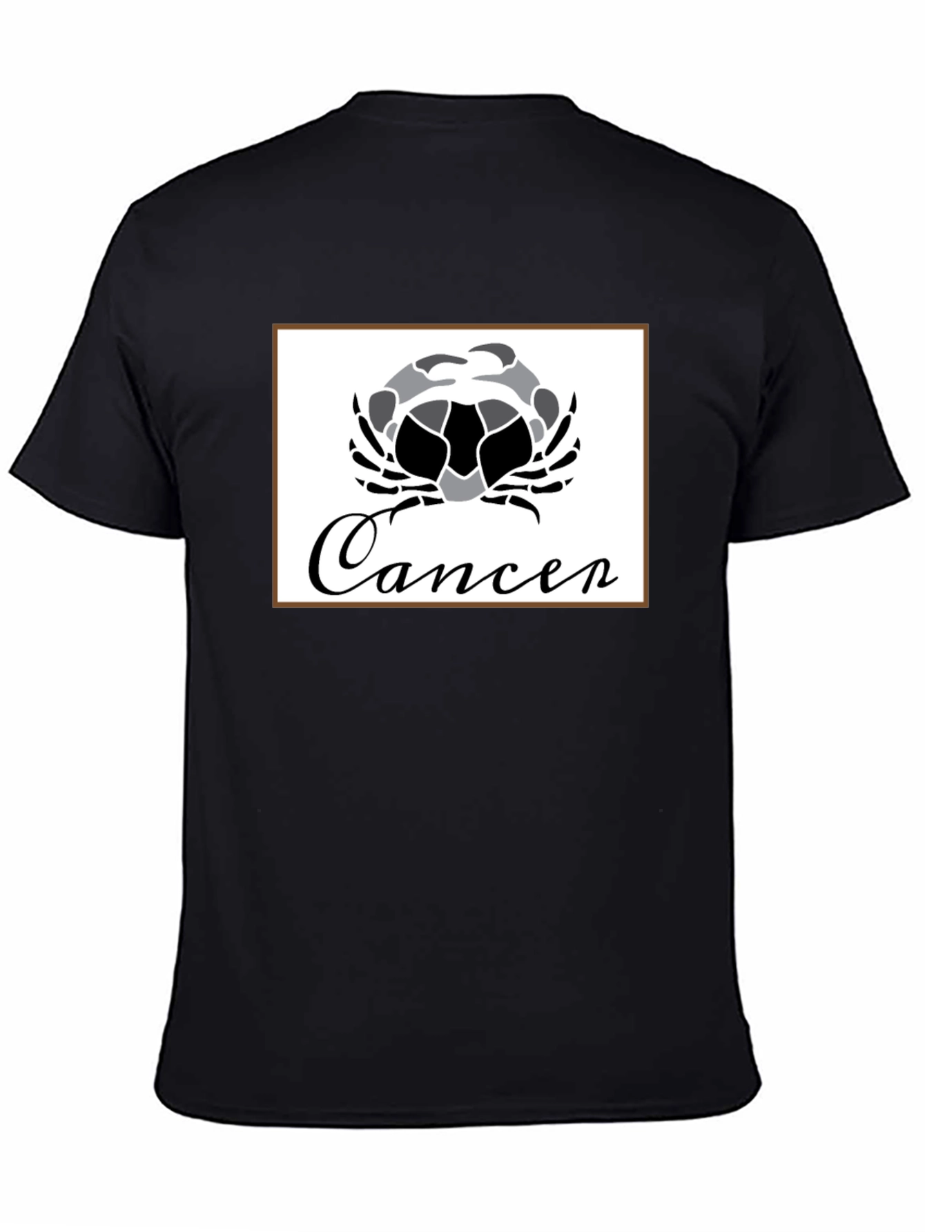 Cancer Zodiac T-Shirt - Black Cotton Graphic Tee