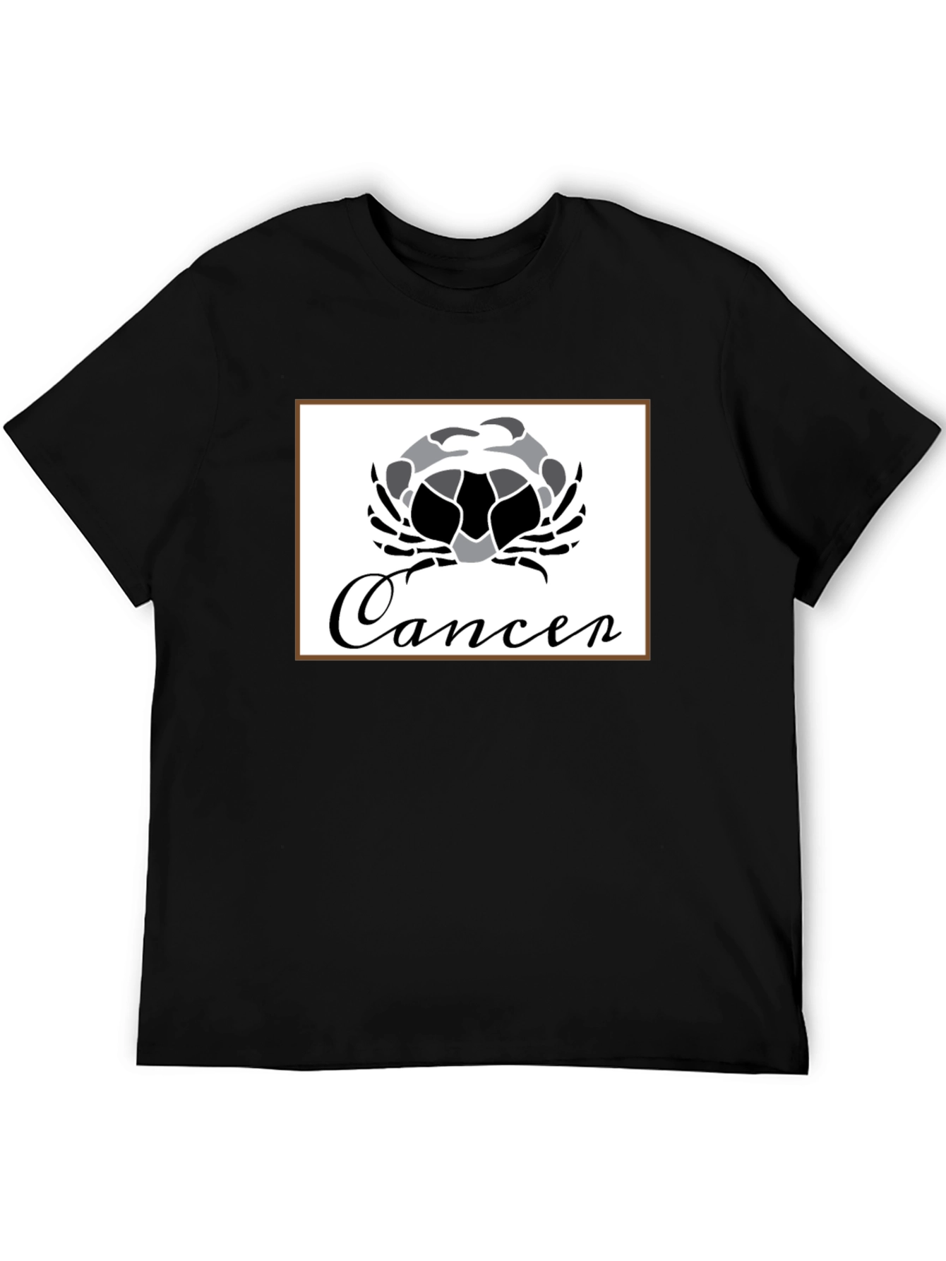 Cancer Zodiac T-Shirt - Black Cotton Graphic Tee