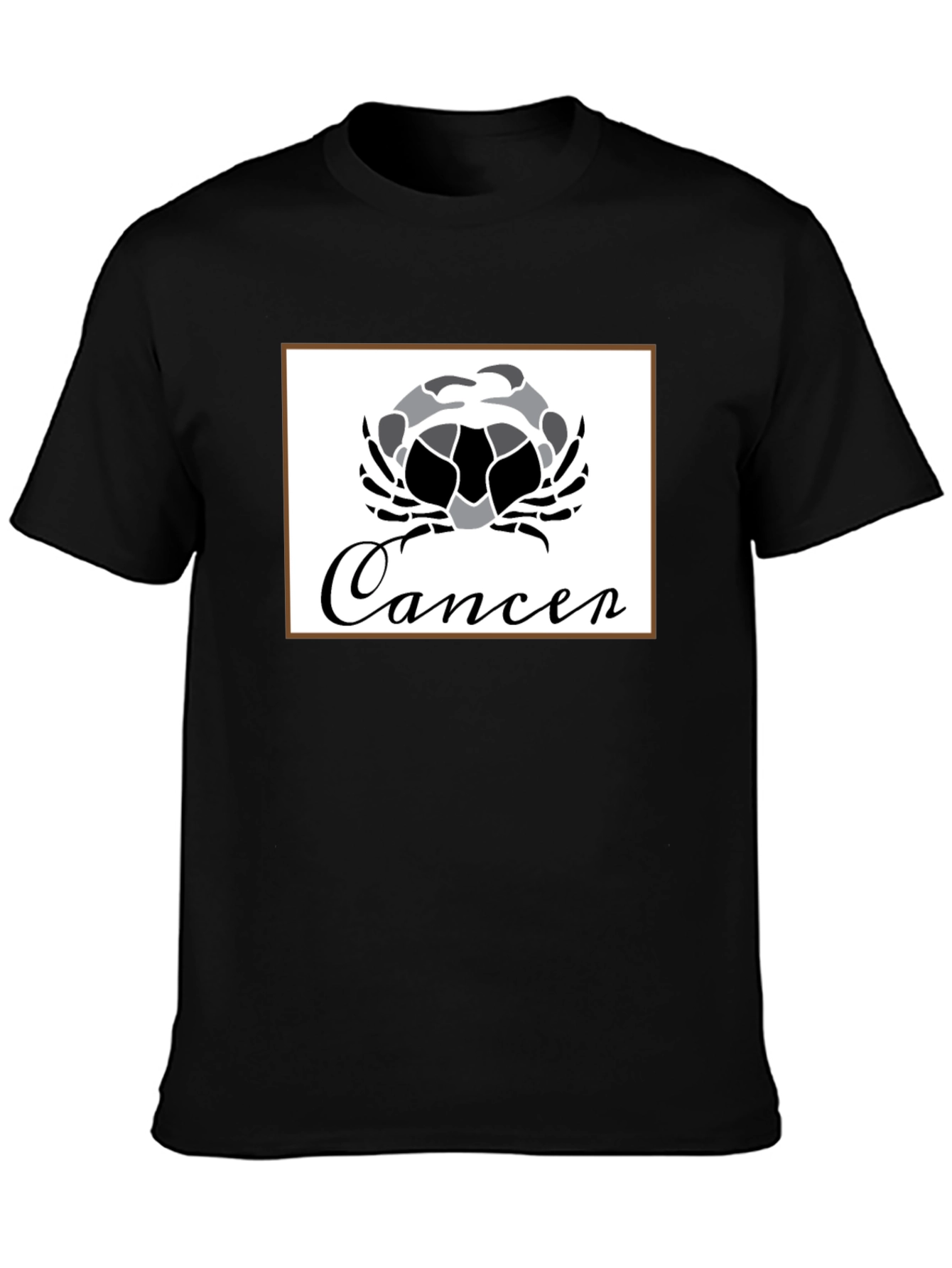 Cancer Zodiac T-Shirt - Black Cotton Graphic Tee
