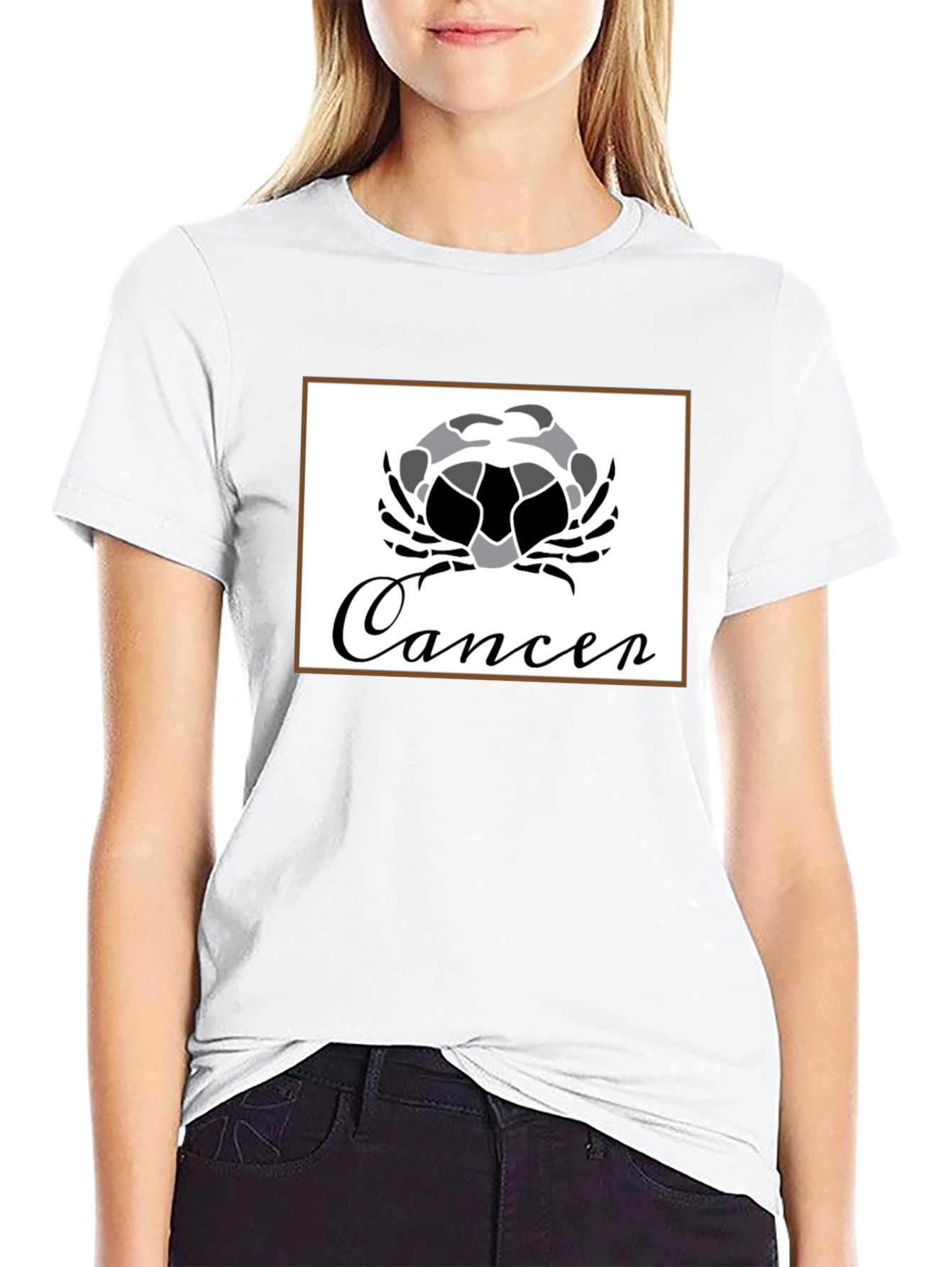 Cancer Zodiac T-Shirt - Black Cotton Graphic Tee