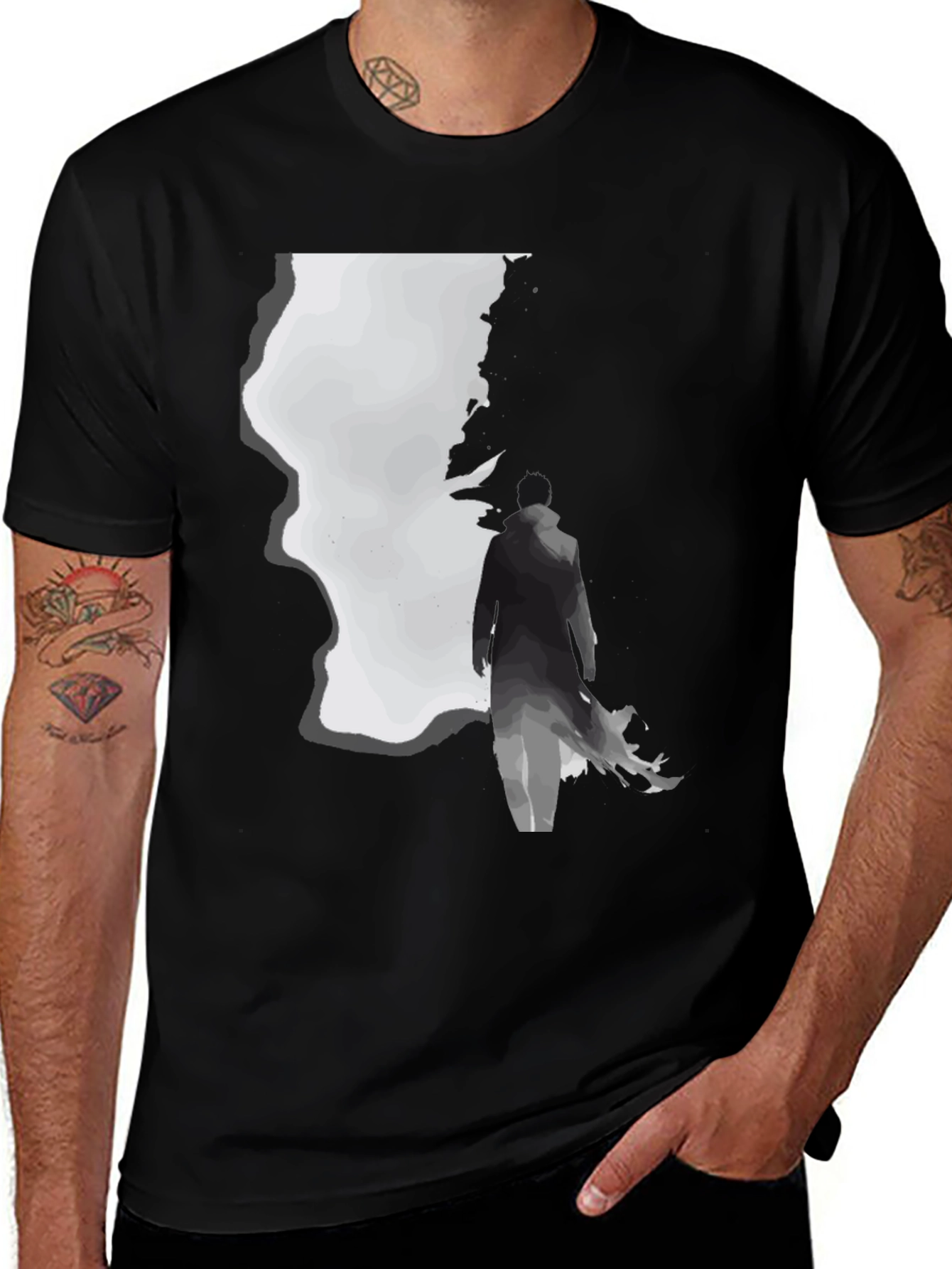 Mens Silhouette Graphic Print T-Shirt