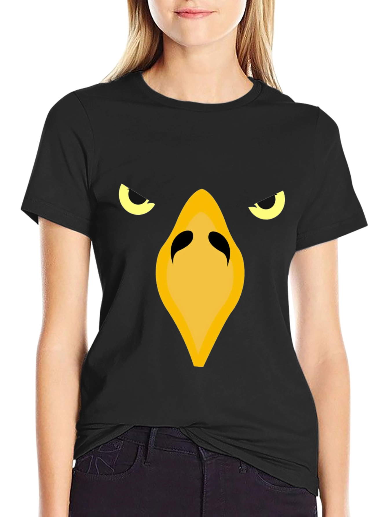Raven Face Graphic Tee - Black