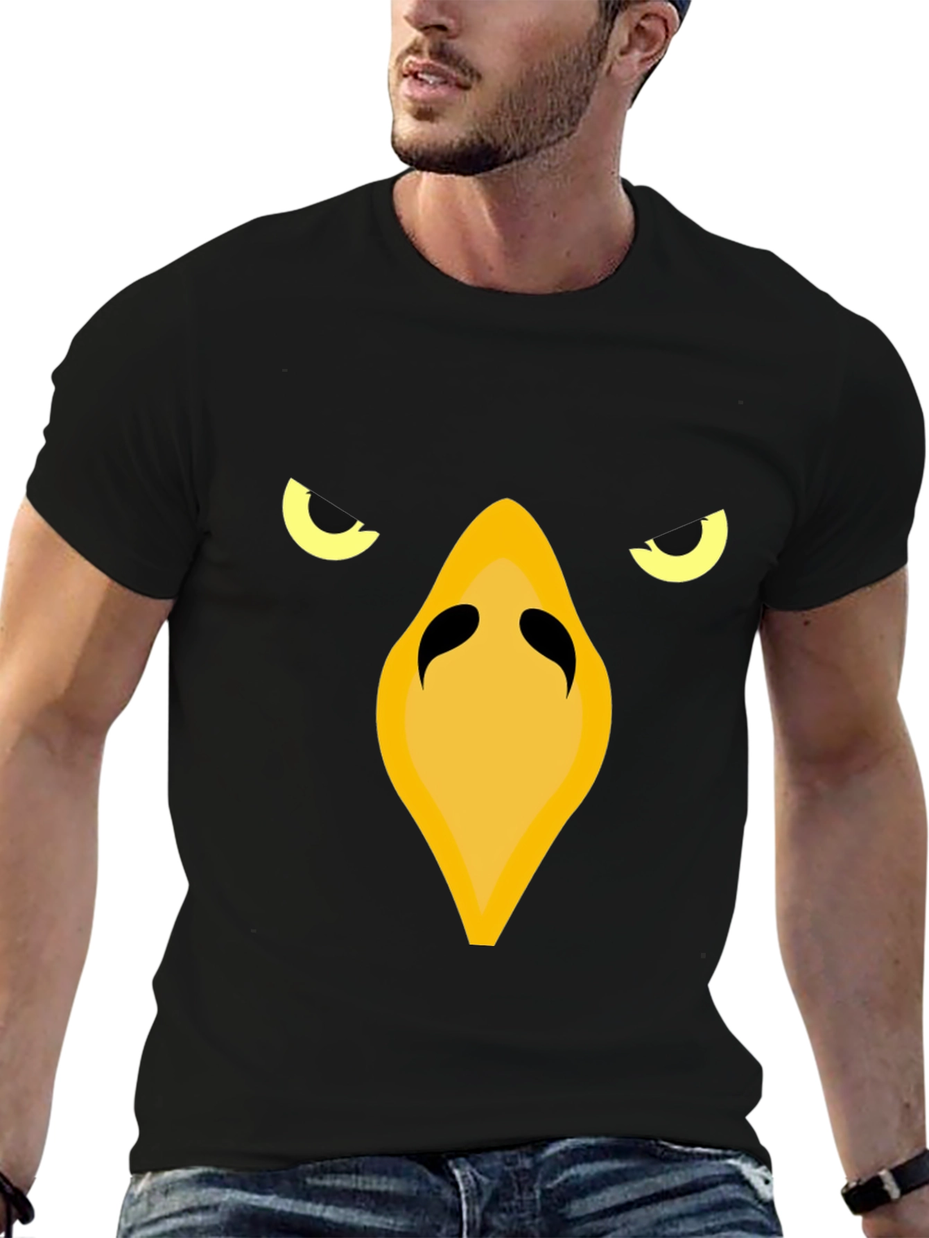 Raven Face Graphic Tee - Black