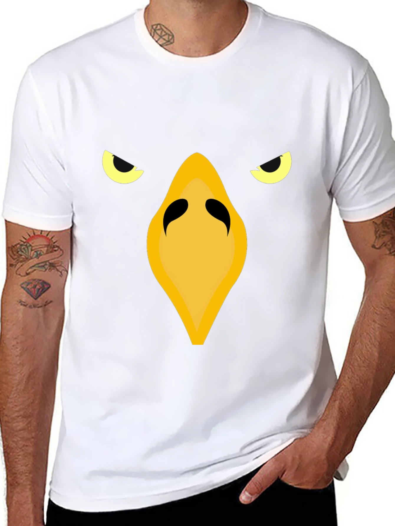 Raven Face Graphic Tee - Black