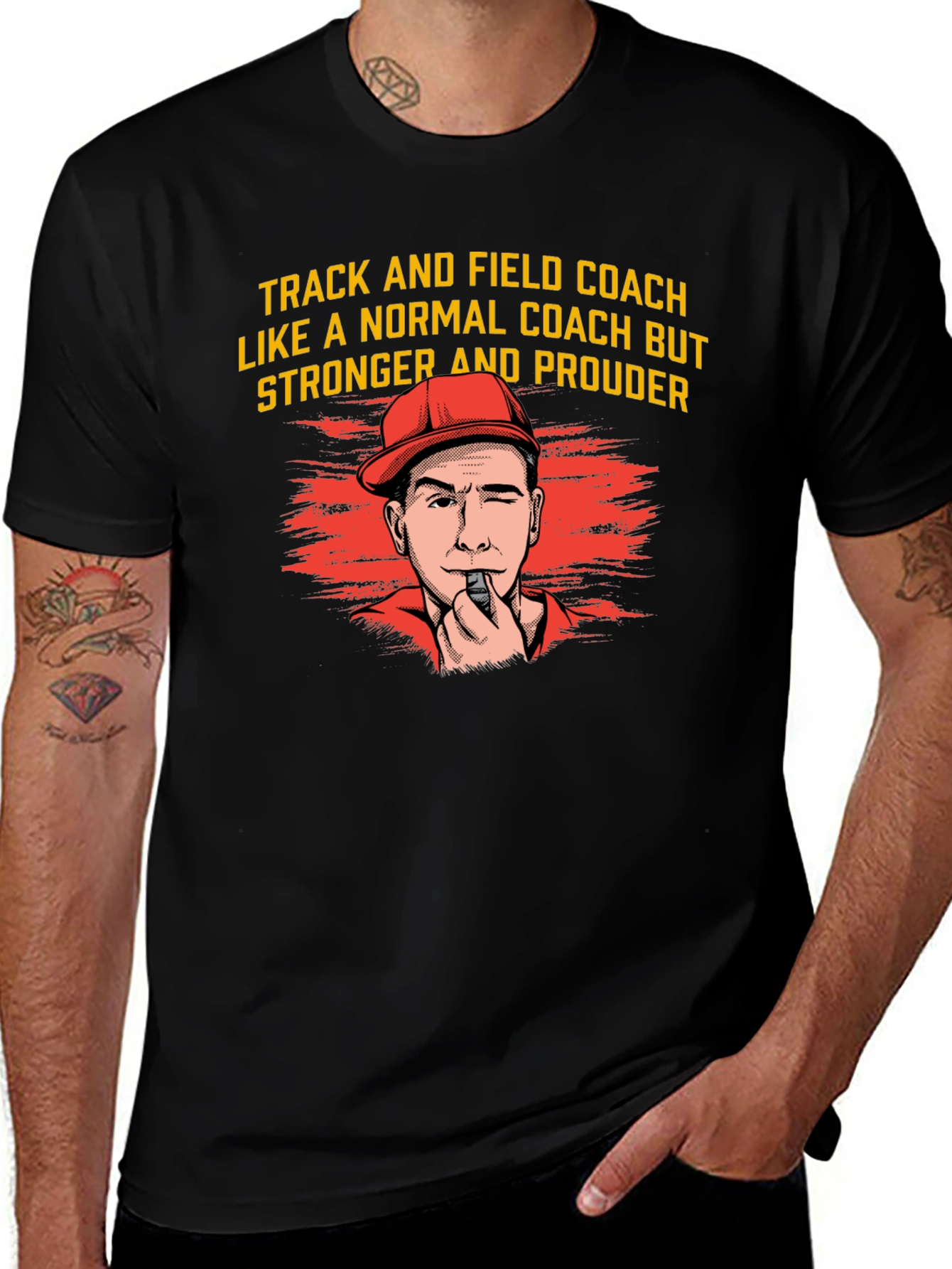 Track and Field Coach Graphic T-Shirt