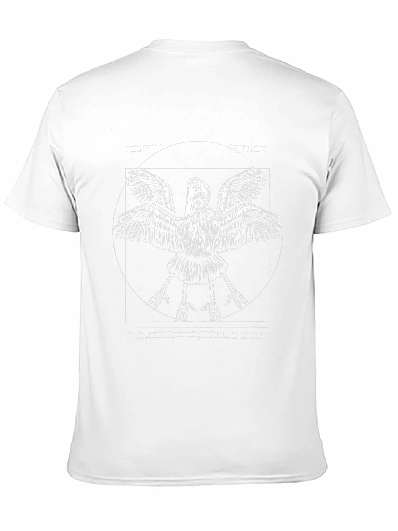 Vitruvian Bird T-Shirt - Anatomical Avian Design