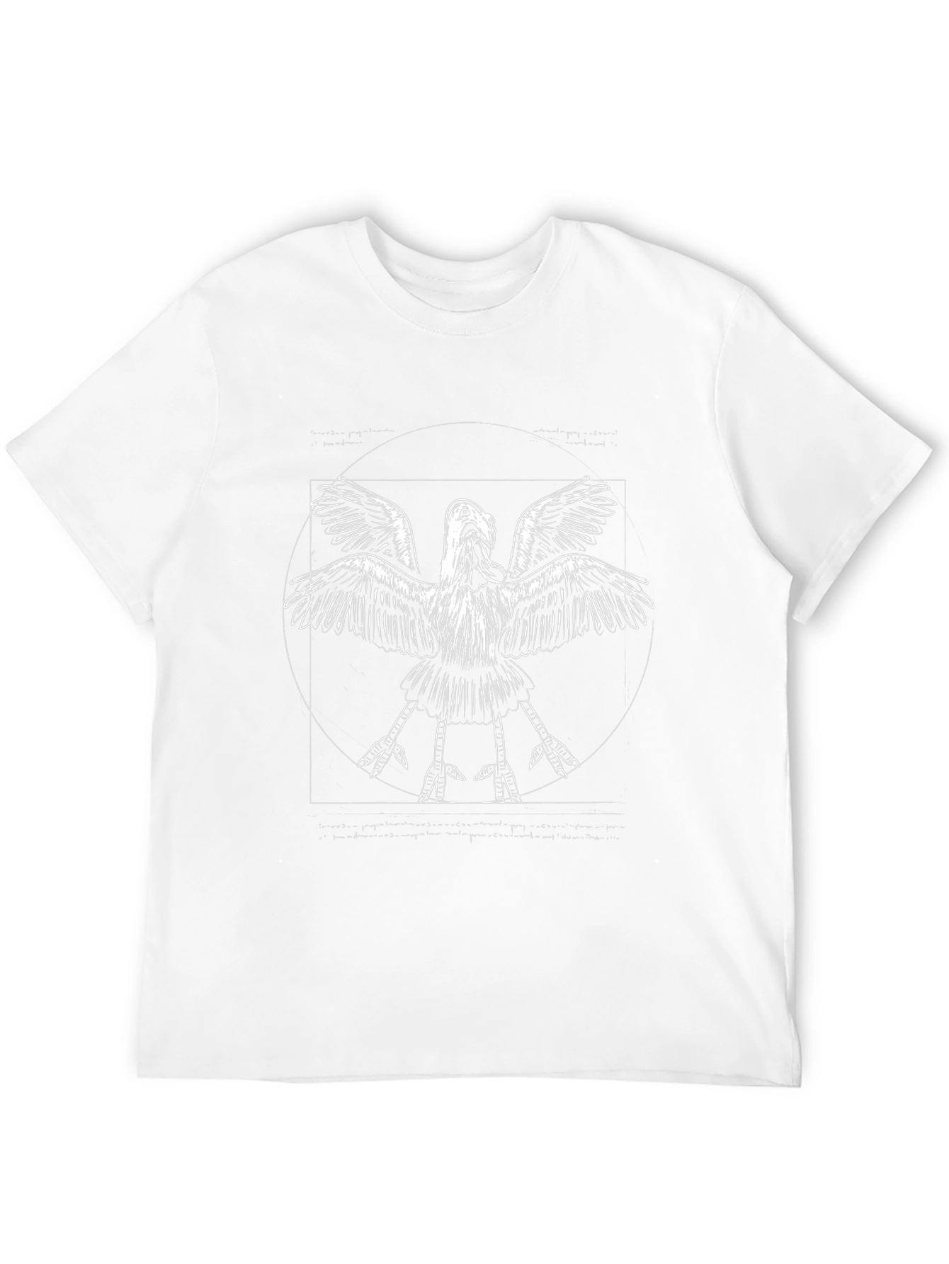 Vitruvian Bird T-Shirt - Anatomical Avian Design
