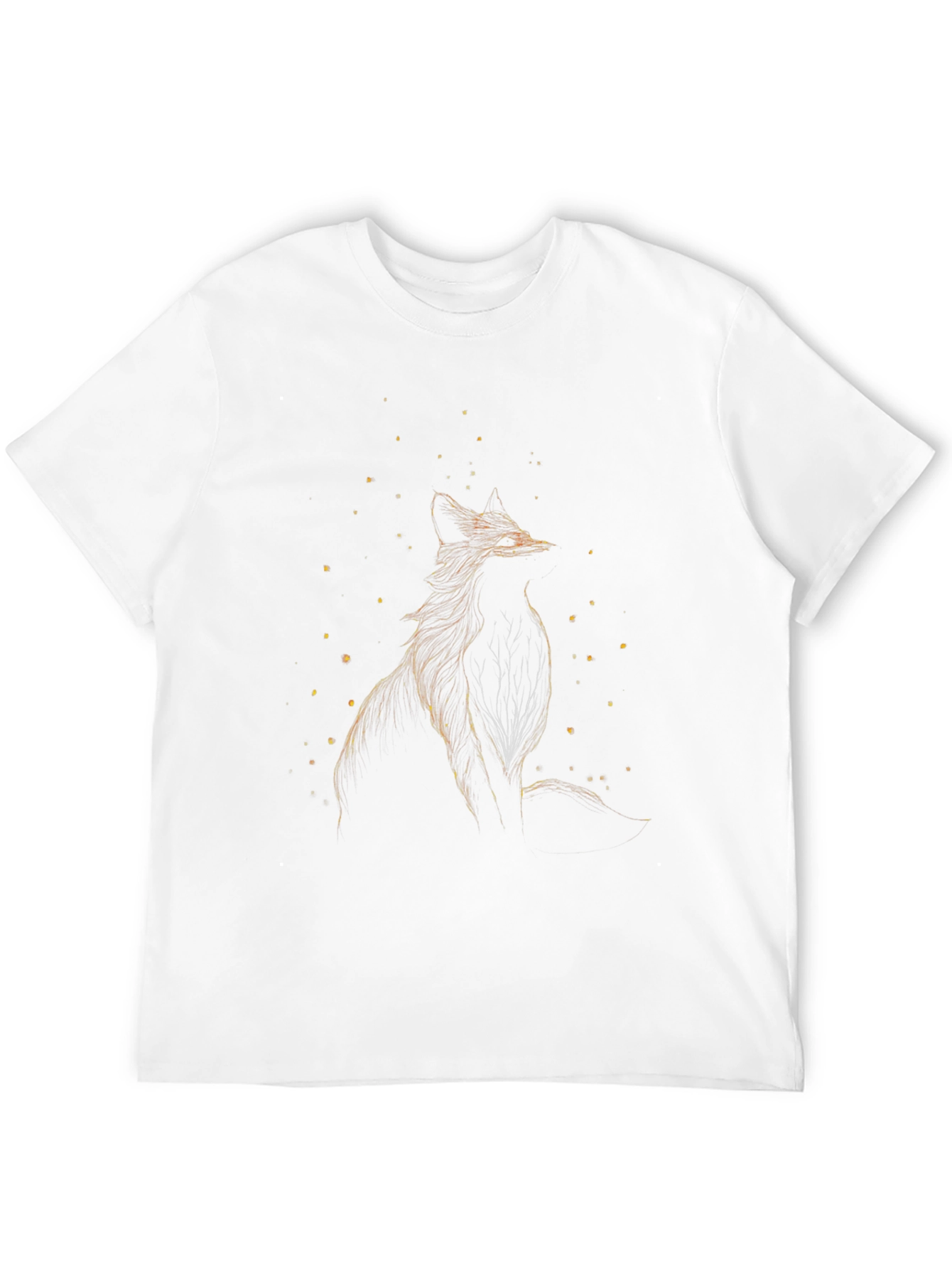 Fox Silhouette Graphic Print Black T-Shirt
