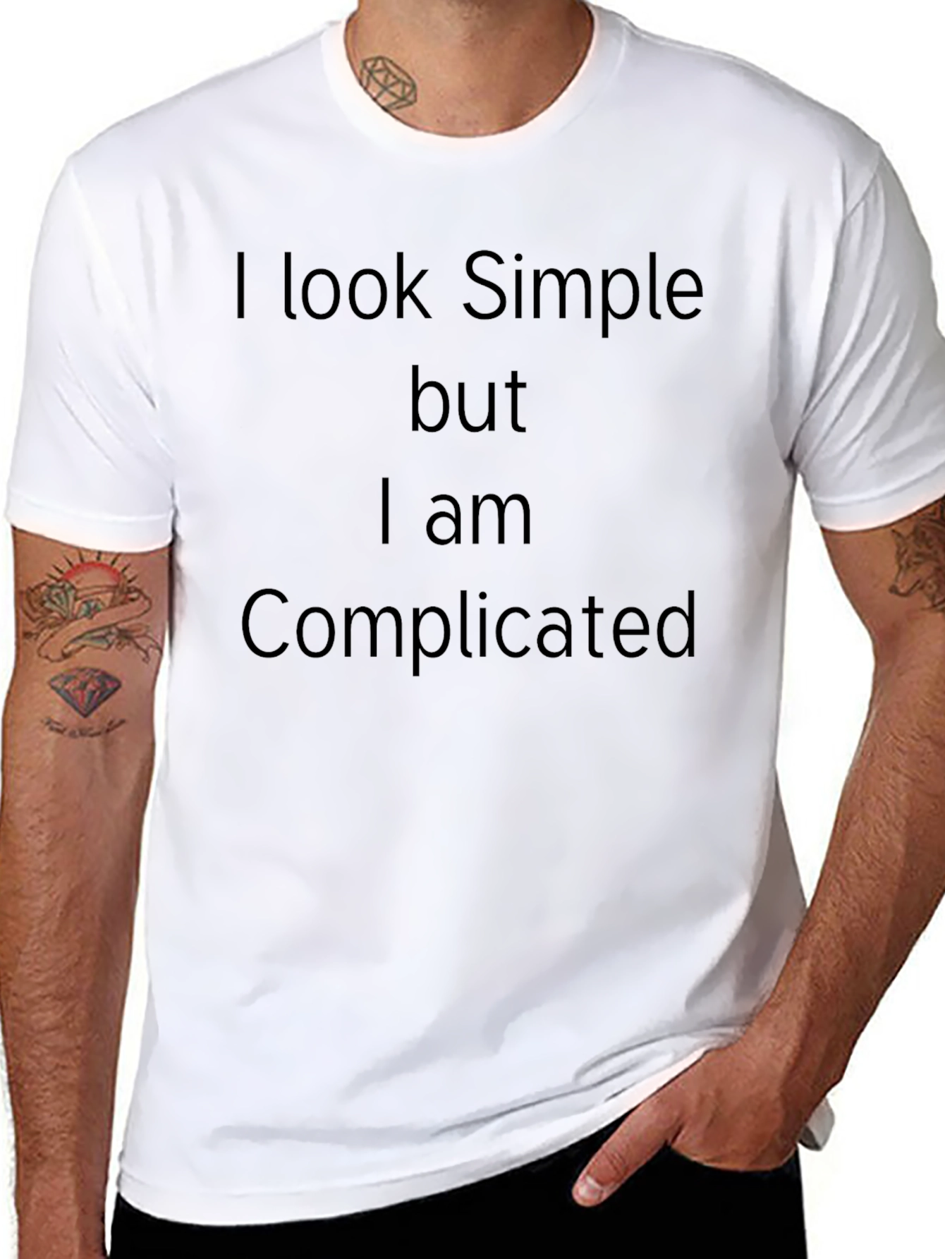 Simple But Complicated Black T-Shirt