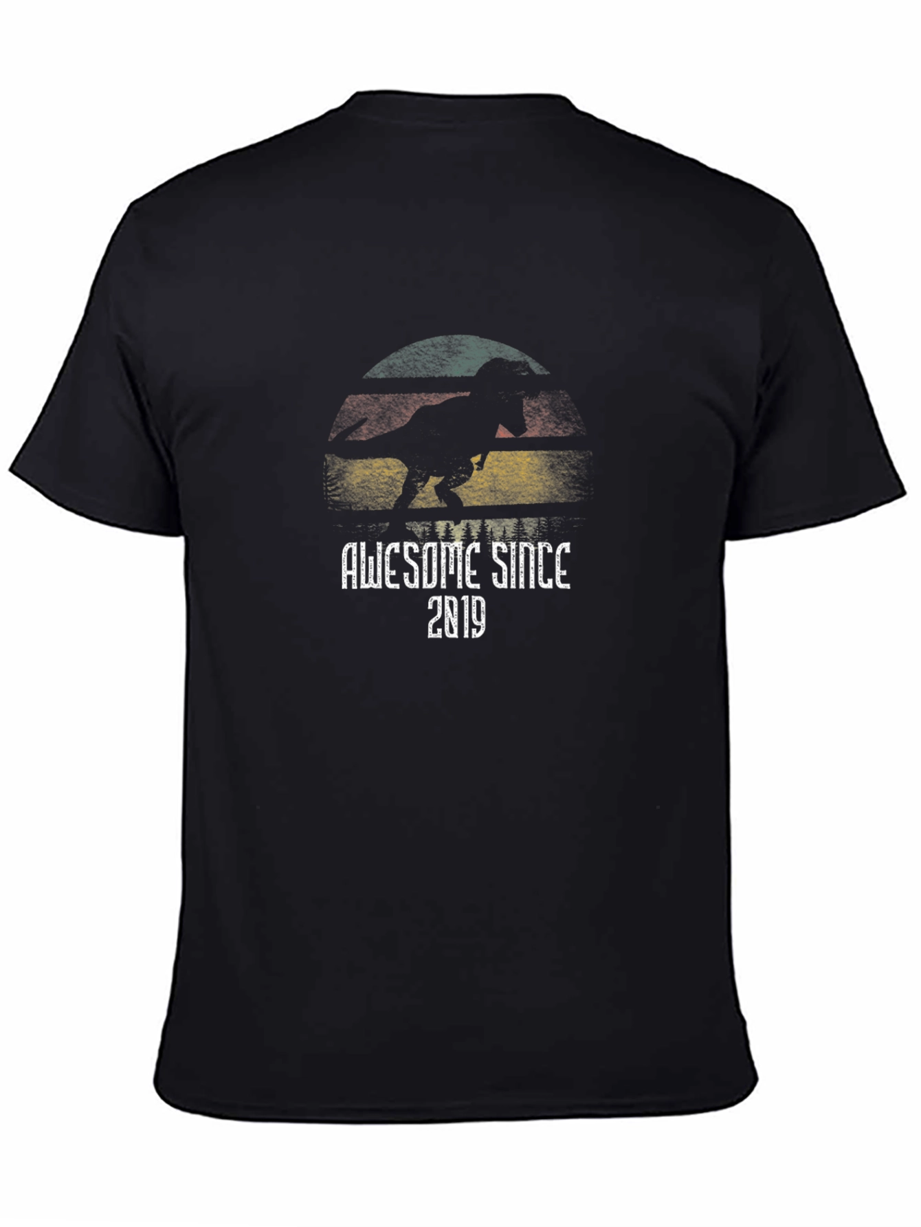 Awesome Since 2019 Dinosaur Graphic T-Shirt