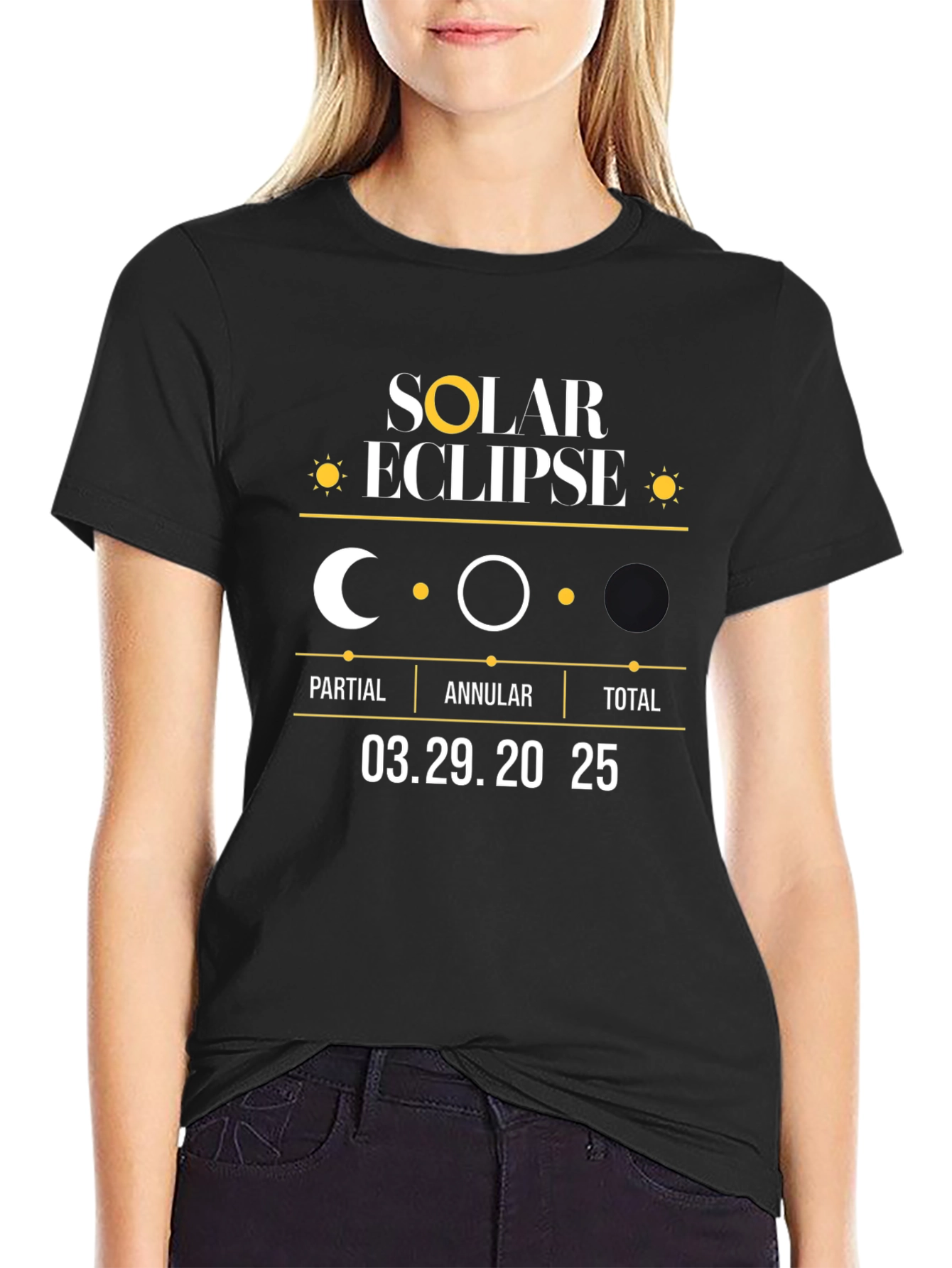 Solar Eclipse 03.29.2025 T-Shirt - Celestial Event Tee