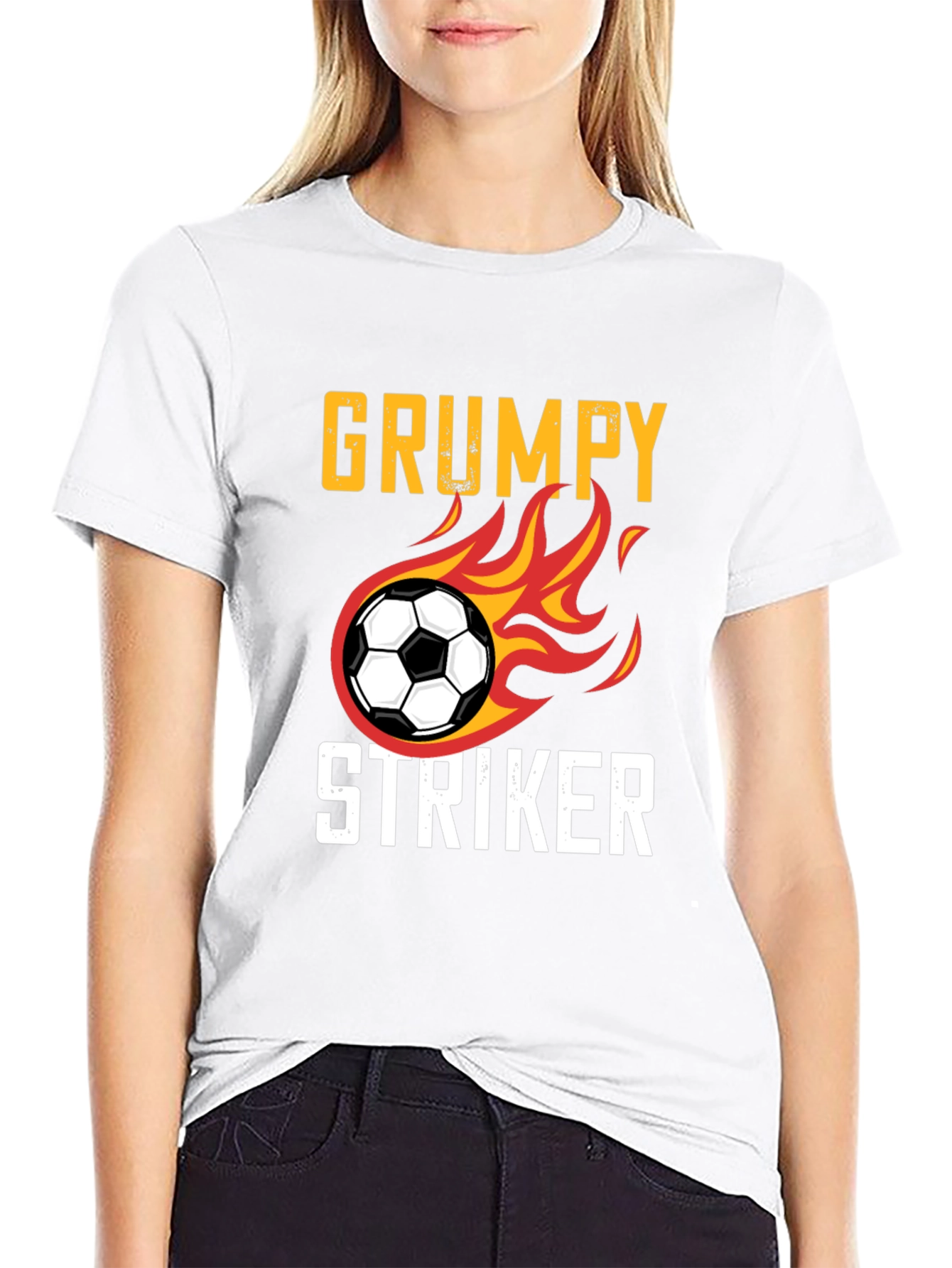 Grumpy Striker Soccer T-Shirt - Funny Sportswear