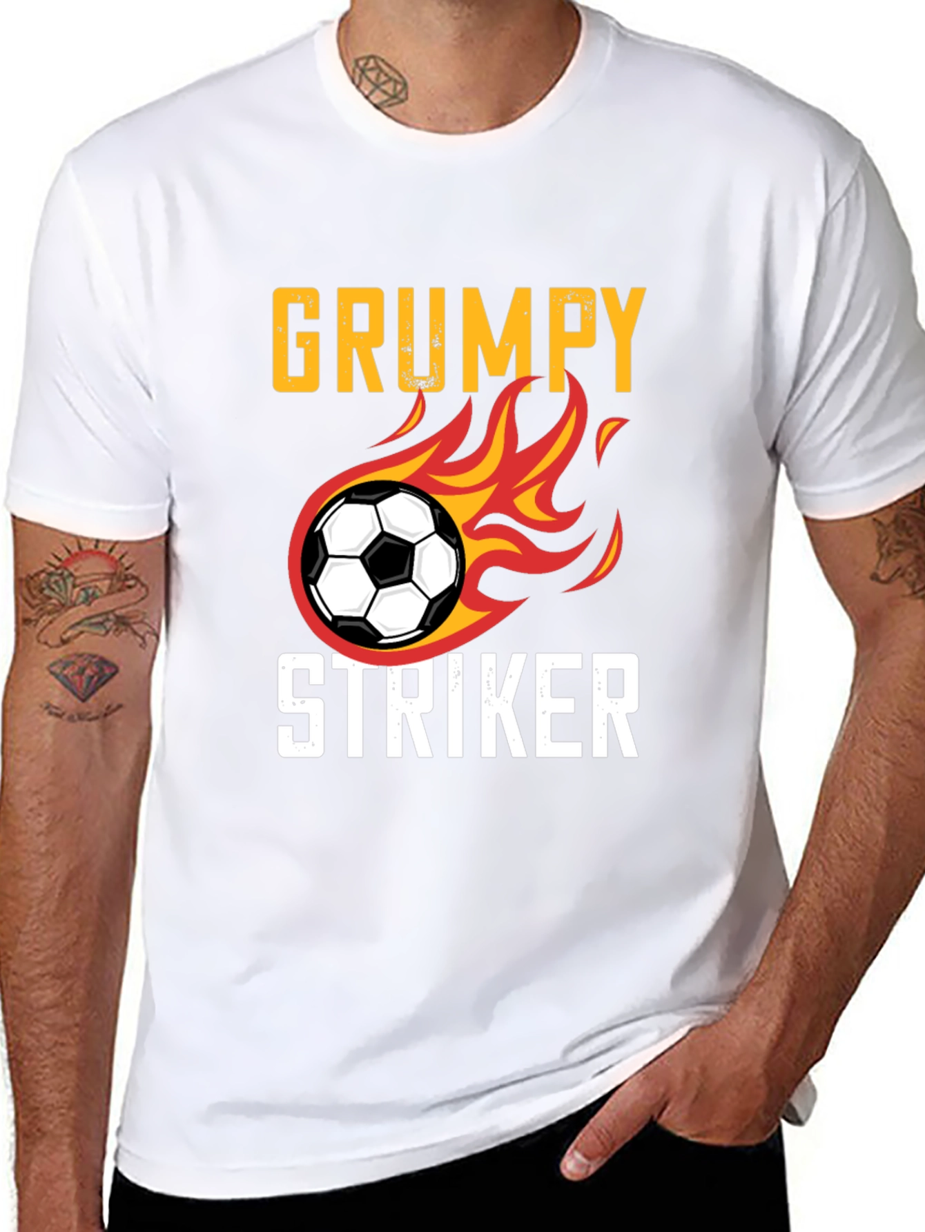 Grumpy Striker Soccer T-Shirt - Funny Sportswear