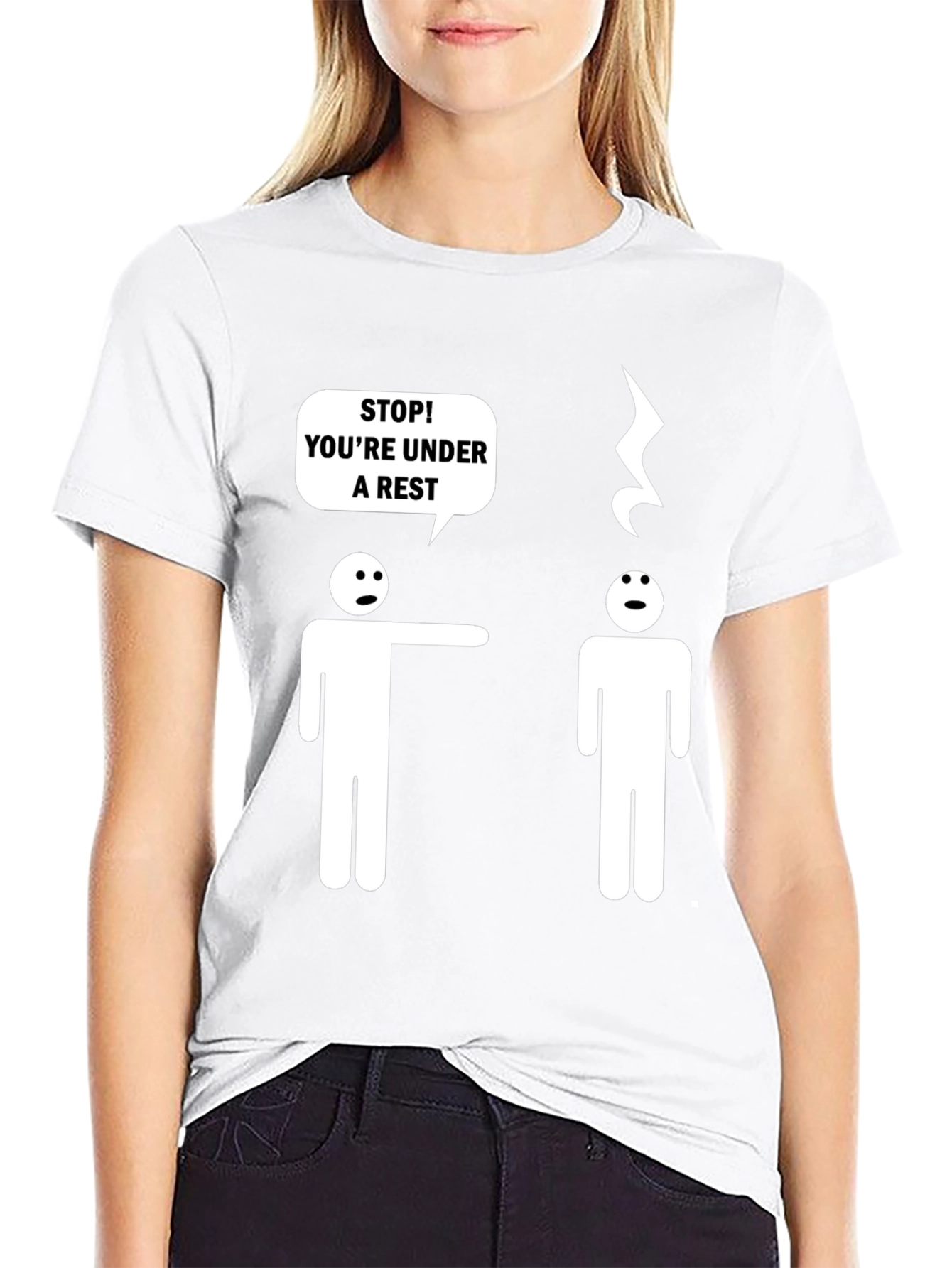 Funny Music Pun T-Shirt - Under a Rest