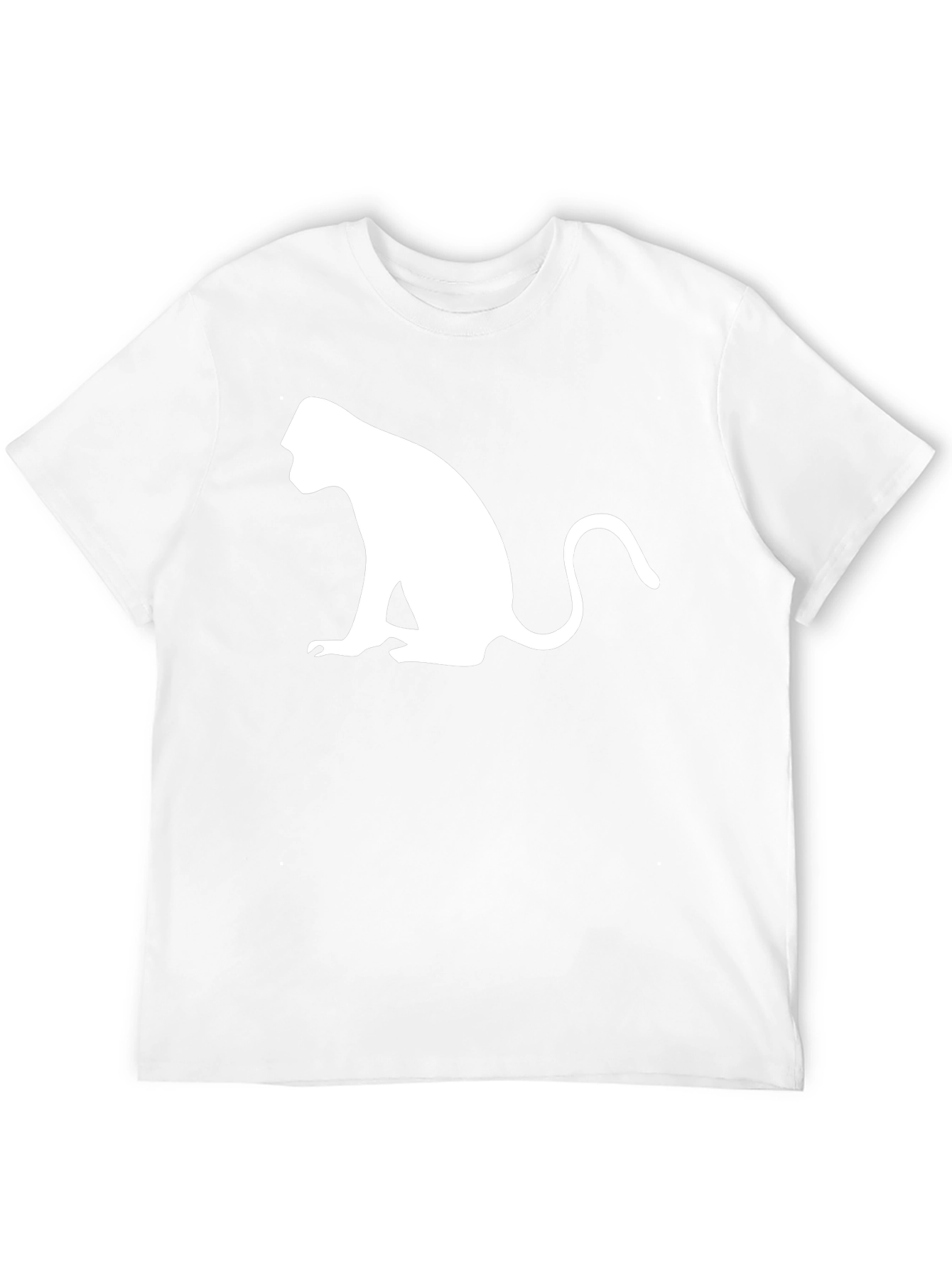 Monkey Silhouette Graphic Tee - Black Cotton T-Shirt