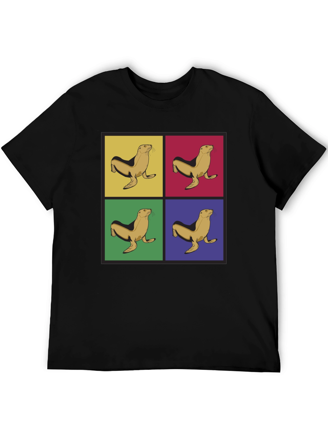 Pop Art Seal Graphic Tee - Unique Stylish Design