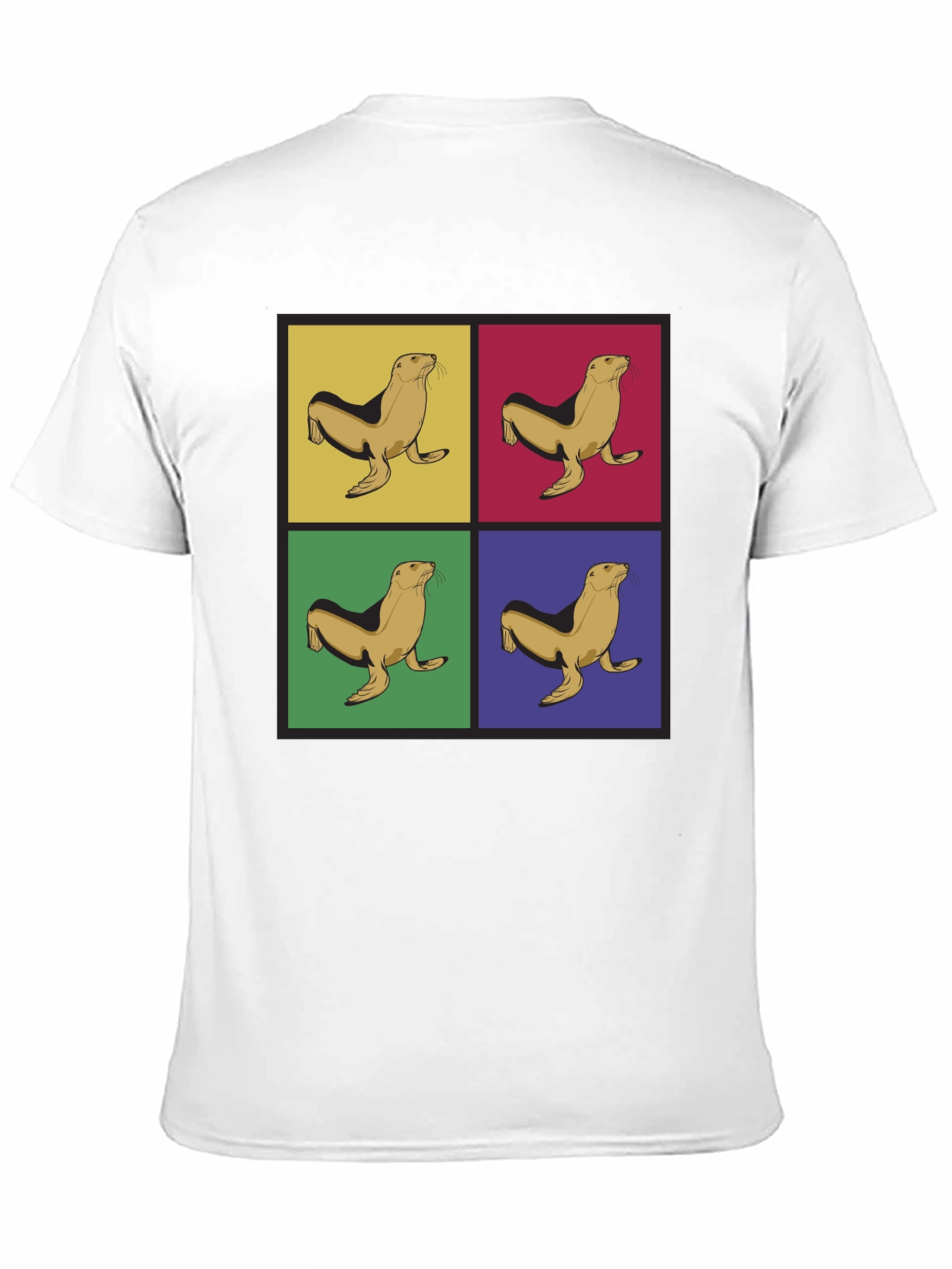 Pop Art Seal Graphic Tee - Unique Stylish Design