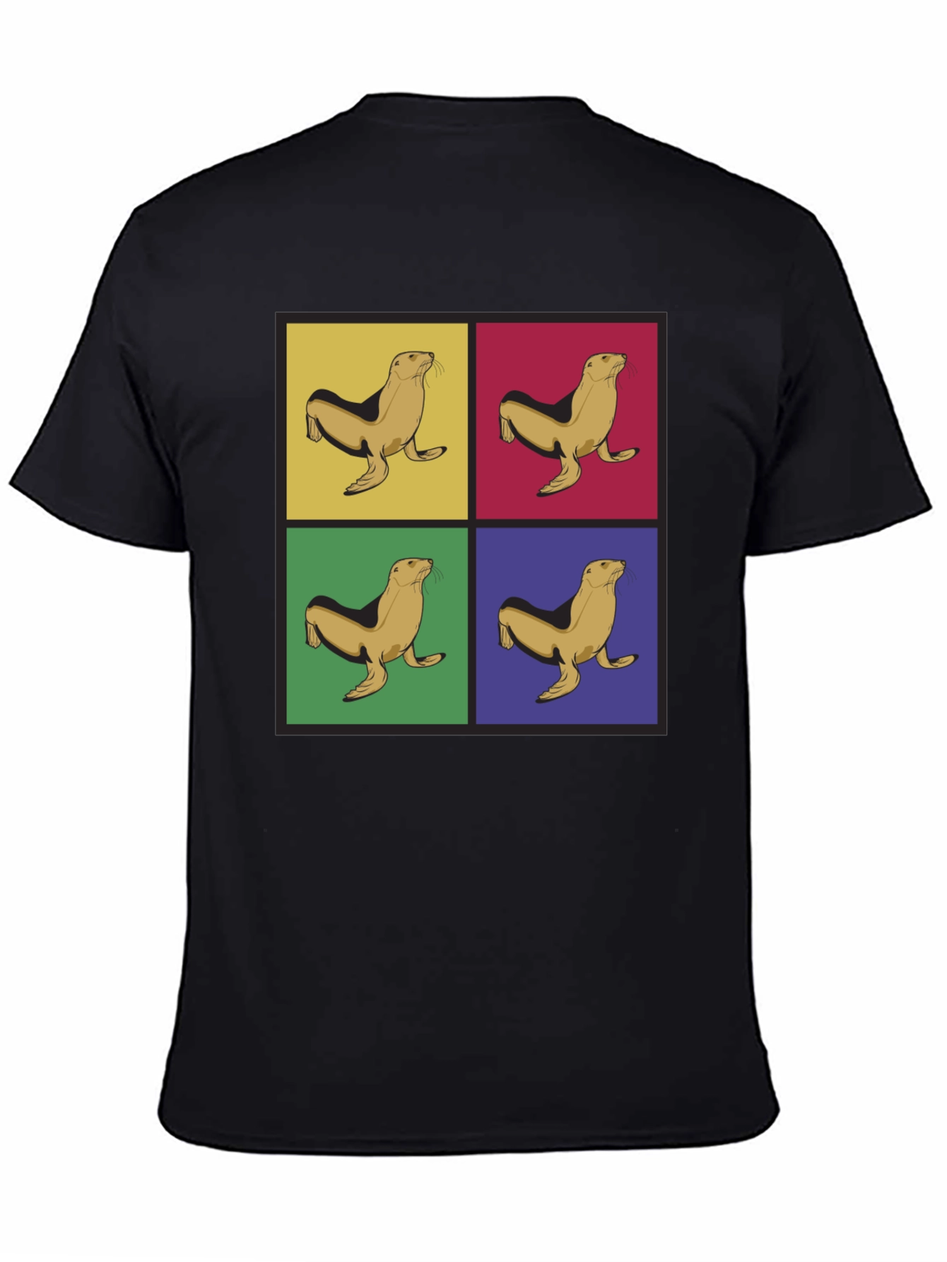 Pop Art Seal Graphic Tee - Unique Stylish Design