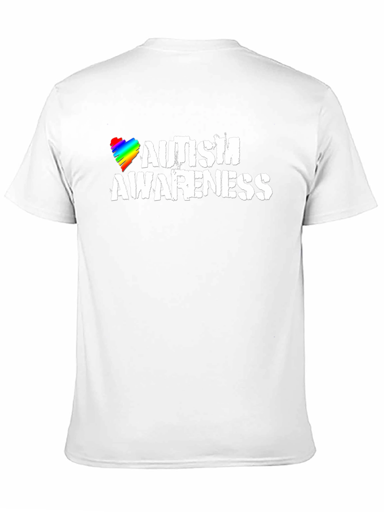Autism Awareness Heart Graphic Black T-Shirt