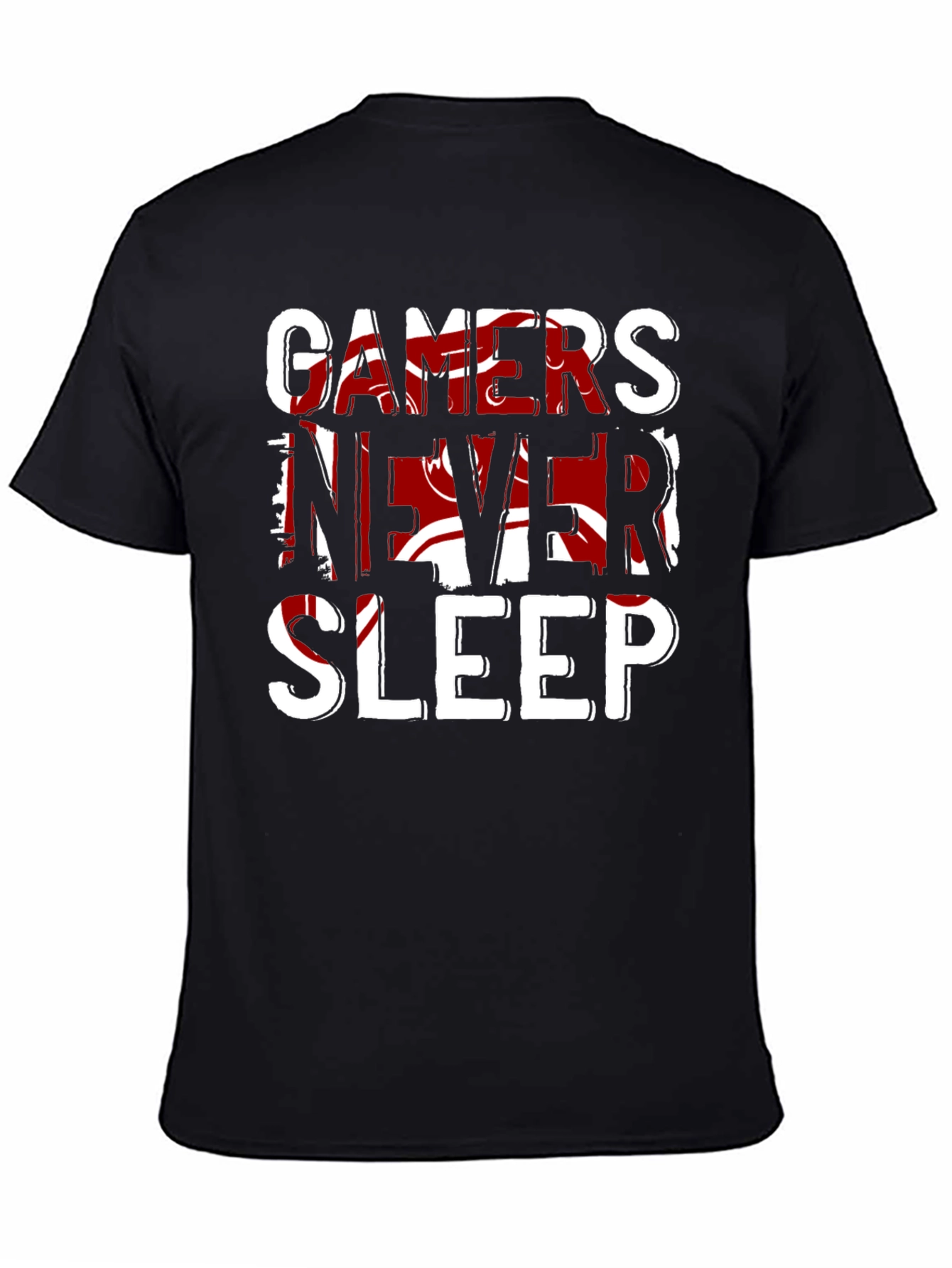 Gamers Never Sleep Black T-Shirt - Bold Graphic Tee