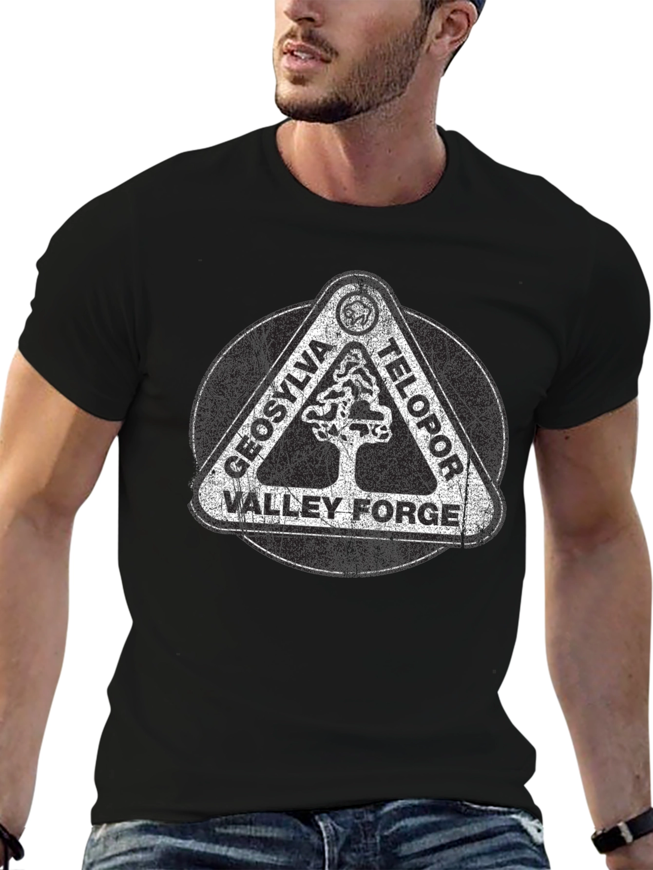 Valley Forge Geosylva Telopor Black T-Shirt