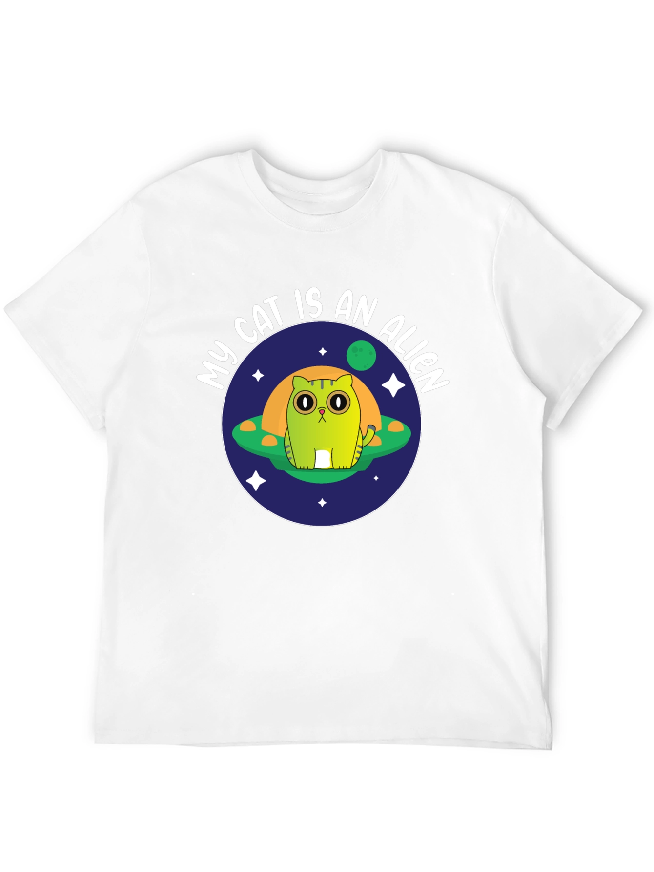 My Cat Is An Alien Black T-Shirt
