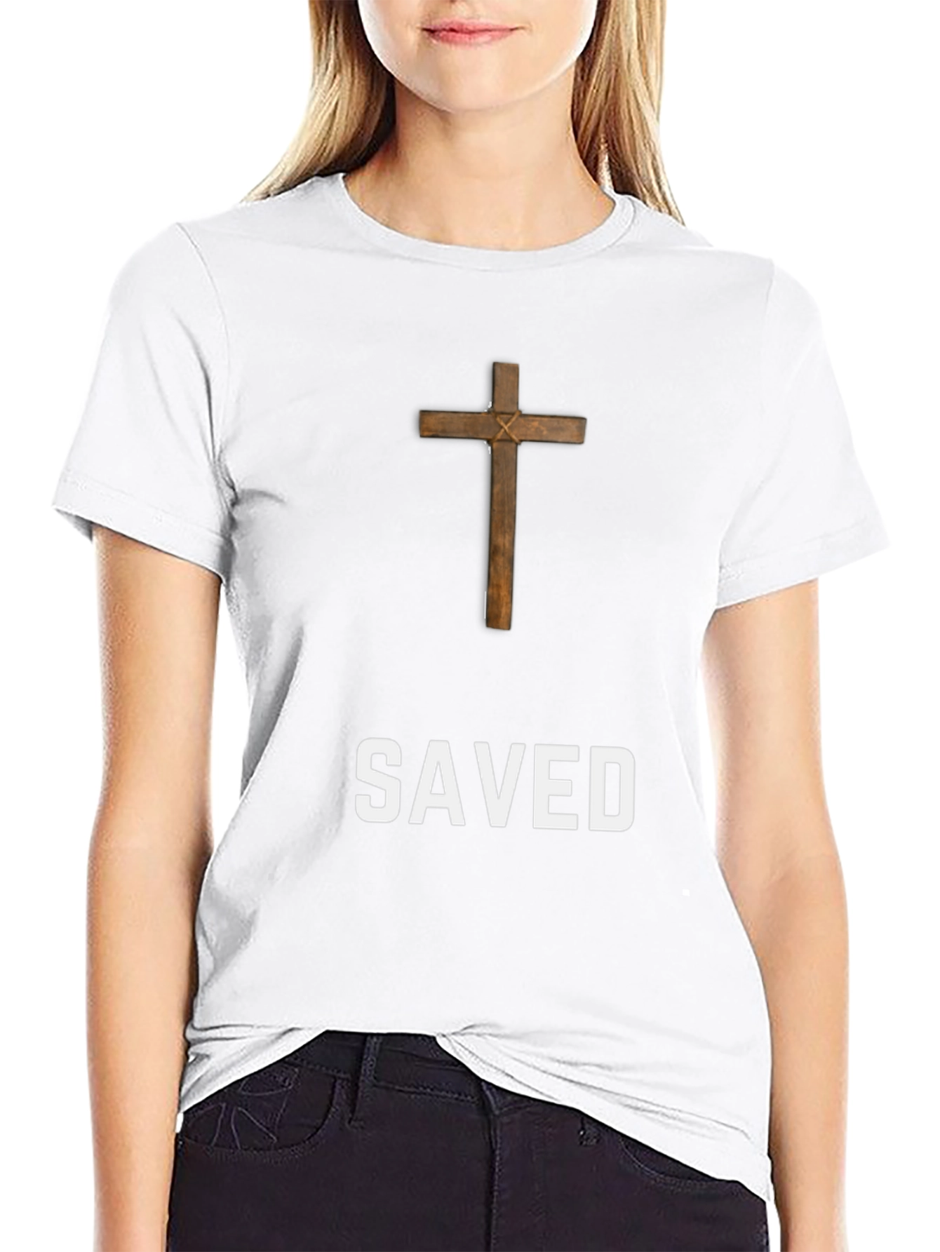 Saved Cross Graphic T-Shirt - Mens Black Tee