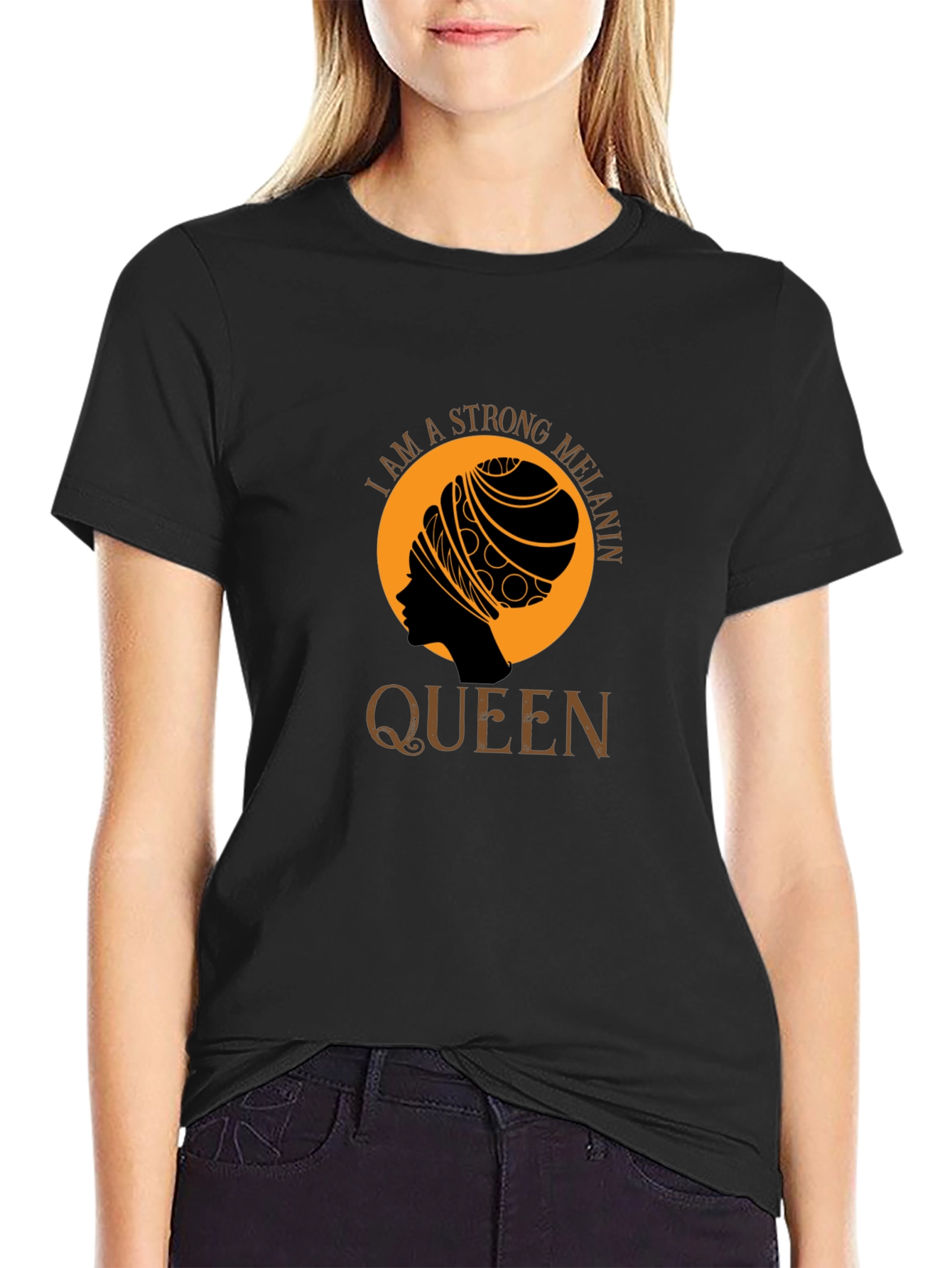 Strong Melanin Queen Graphic Tee - Black