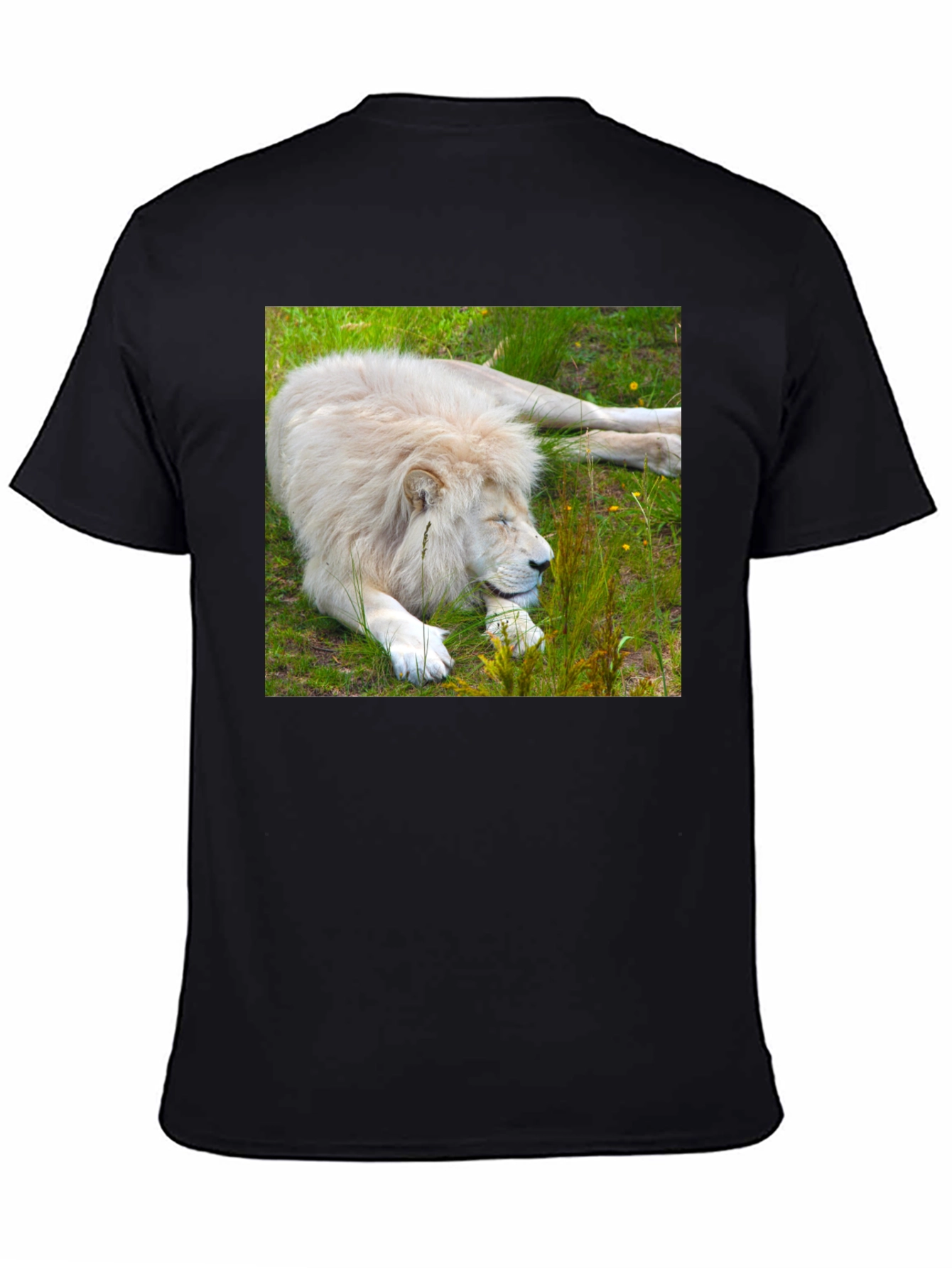 White Lion Graphic T-Shirt - Unique Animal Tee
