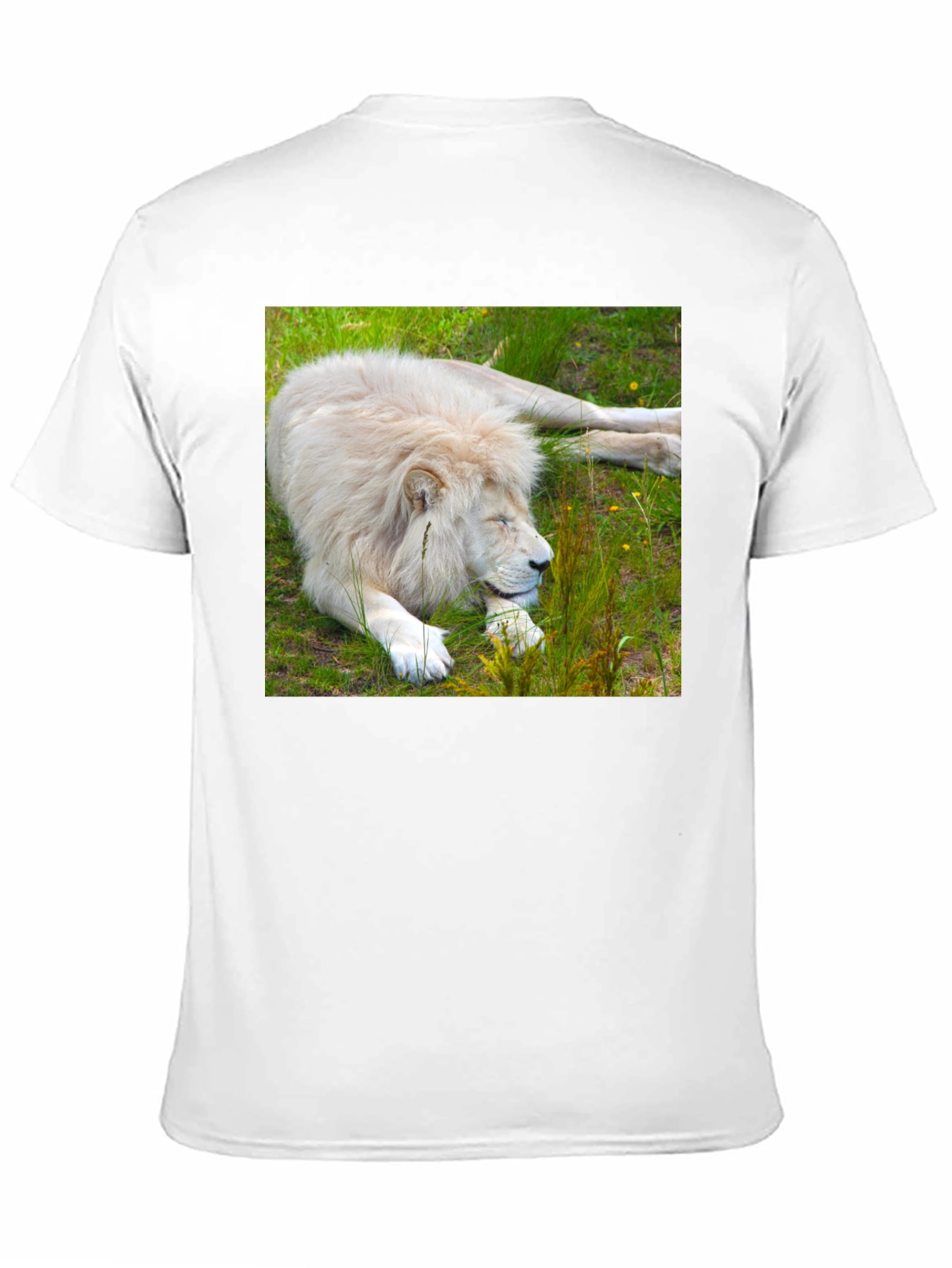 White Lion Graphic T-Shirt - Unique Animal Tee