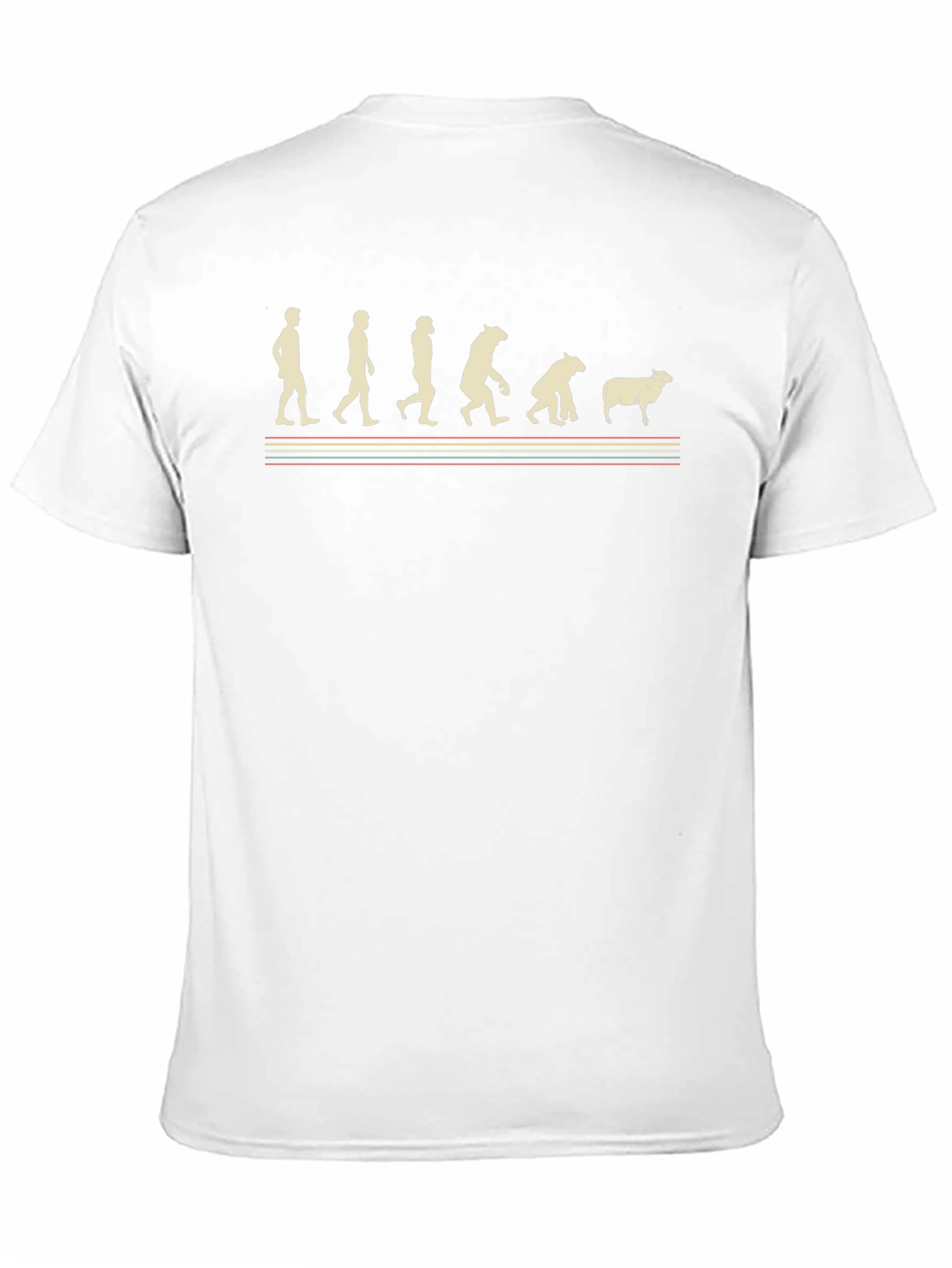Evolution to Sheep Graphic Tee - Black