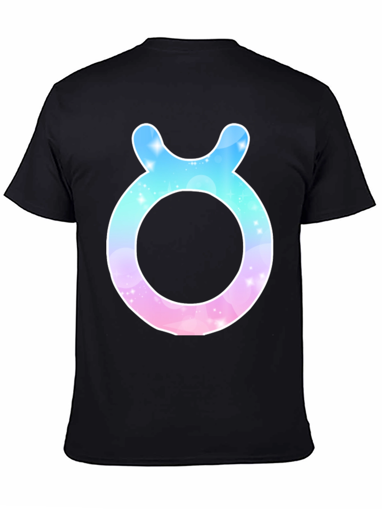 Taurus Zodiac Sign Graphic Tee - Black Cotton