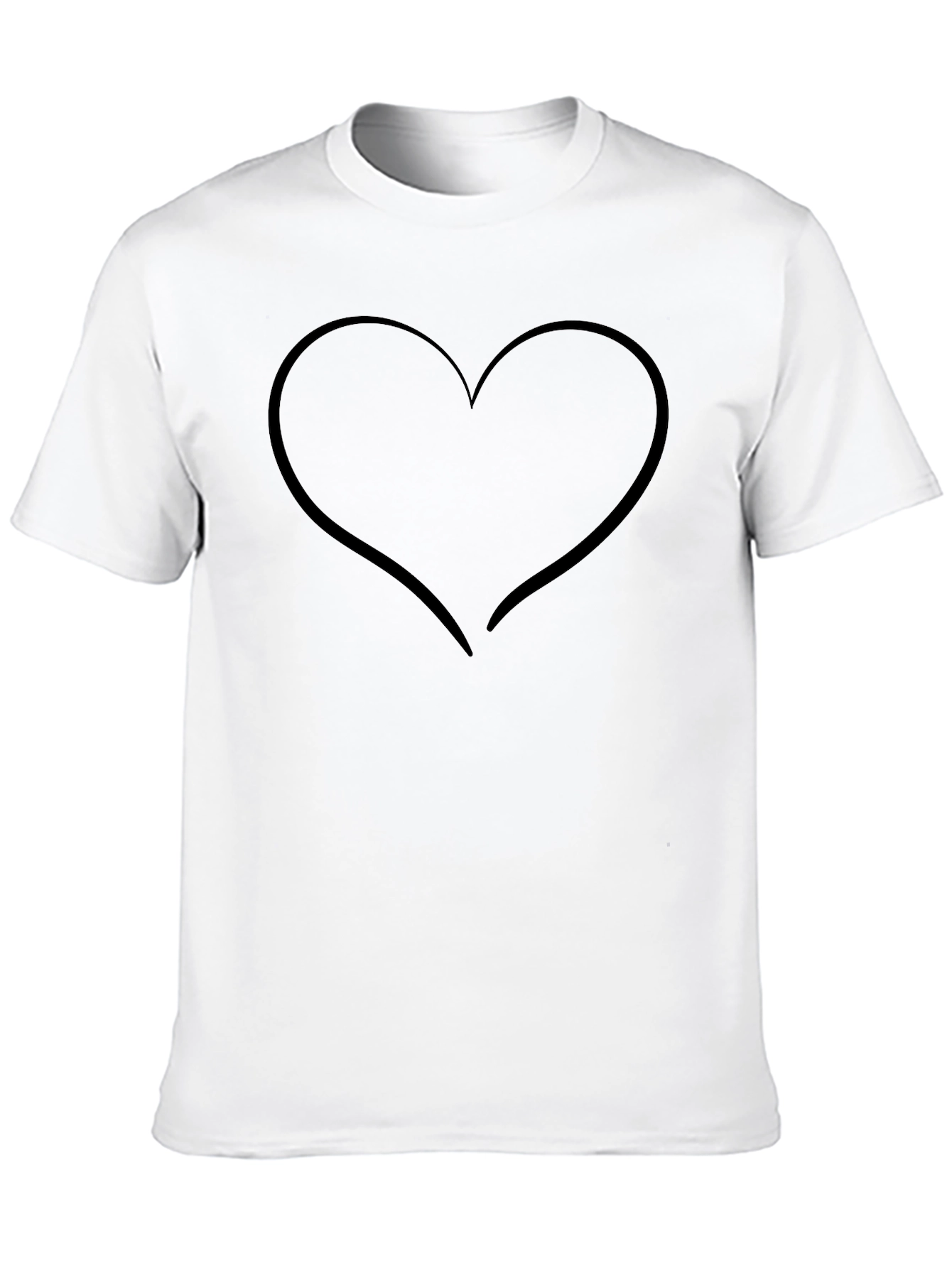 Heart Graphic Black T-Shirt - Minimalist Style